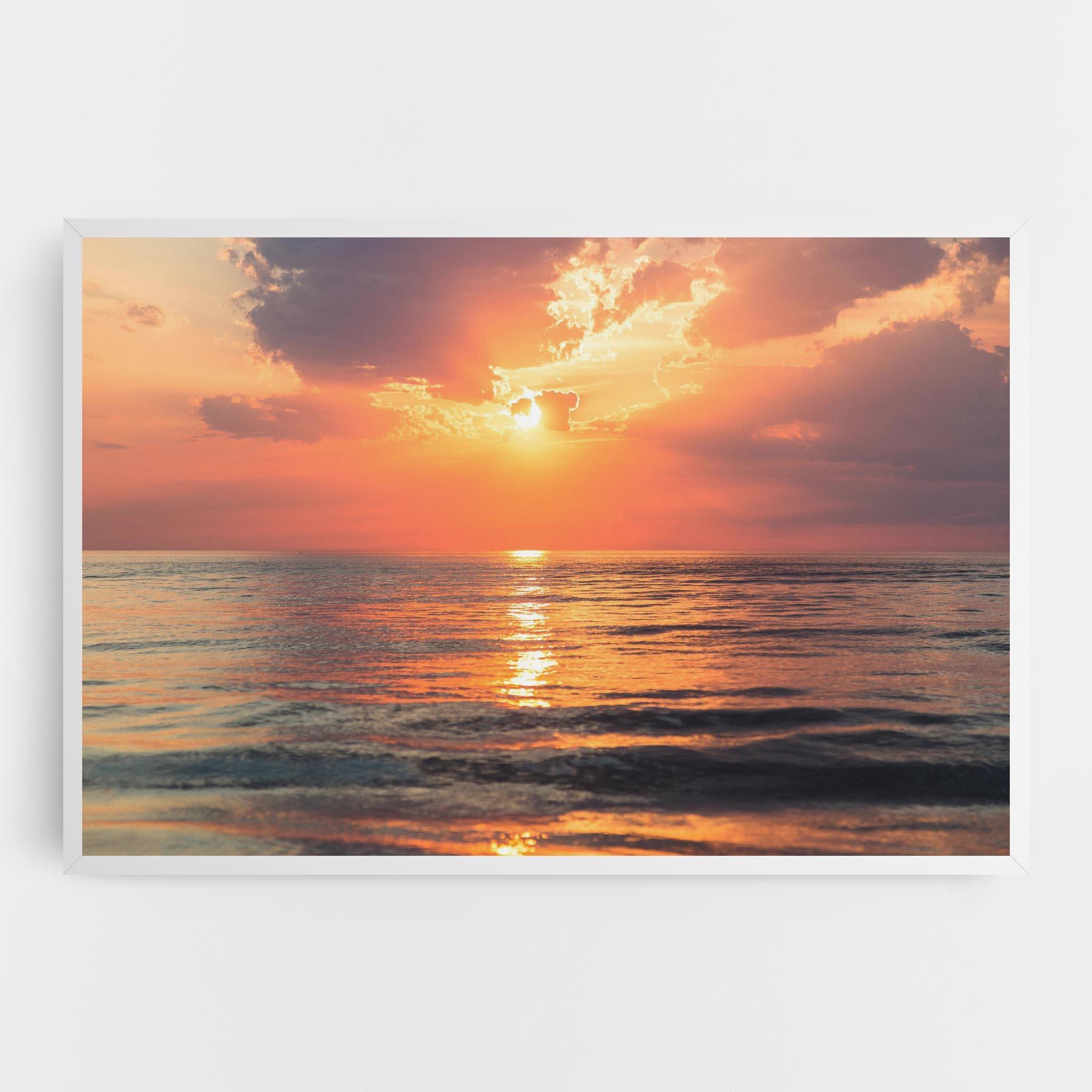 Картина на платно Orange Sunrise Cloud mockup 0