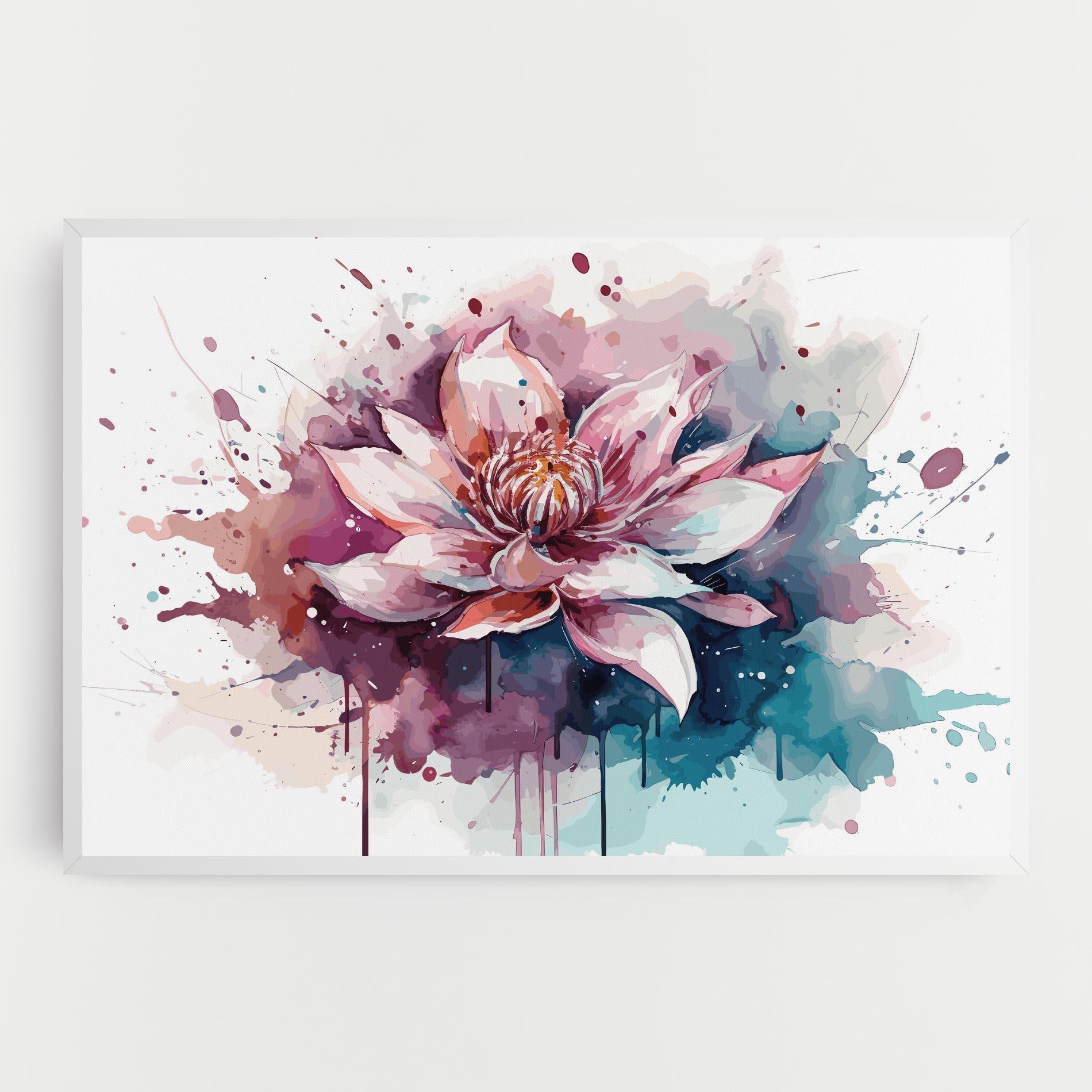 Картина на платно Pretty Pink Lotus Art mockup 0