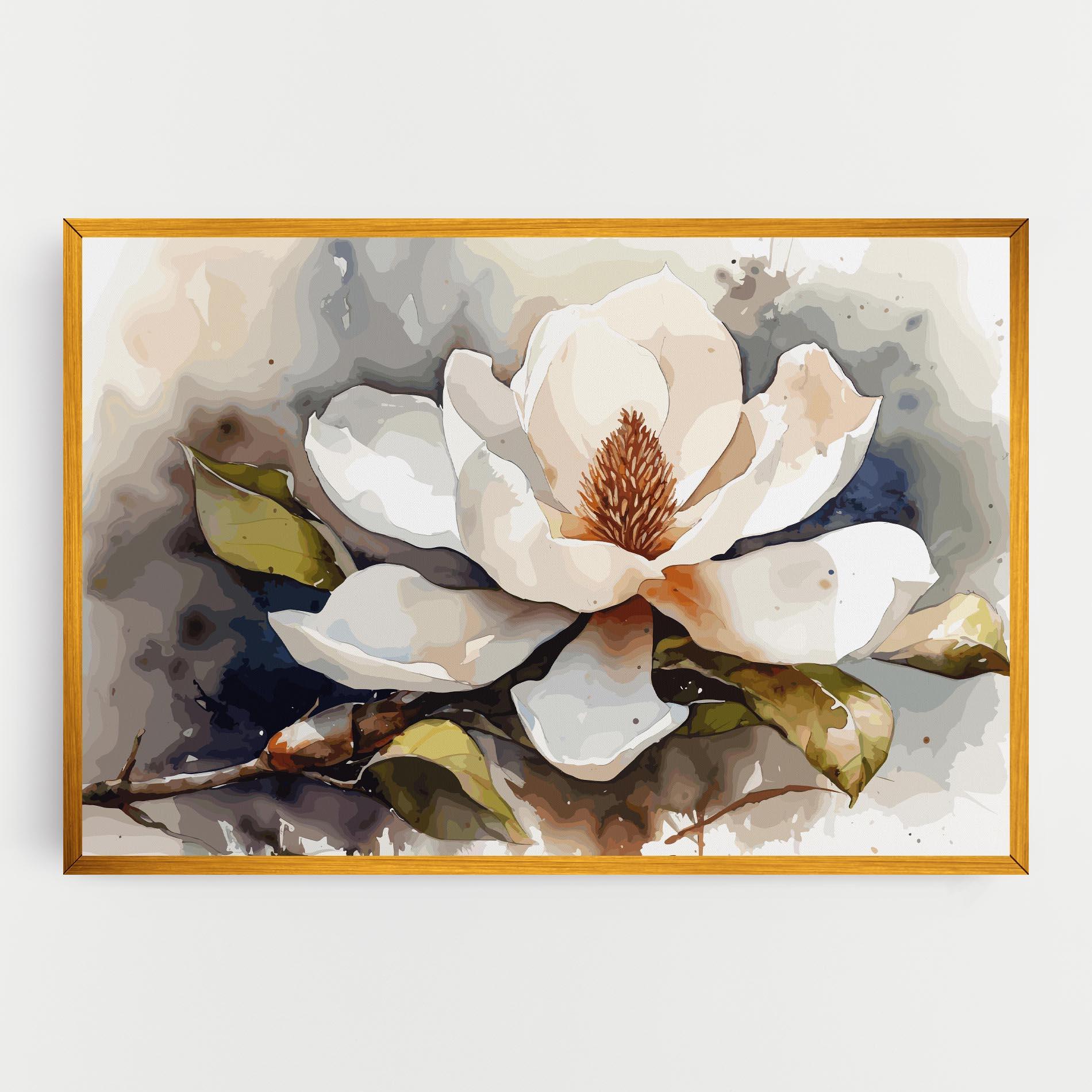 Картина на платно Cream Nature Flower mockup 0