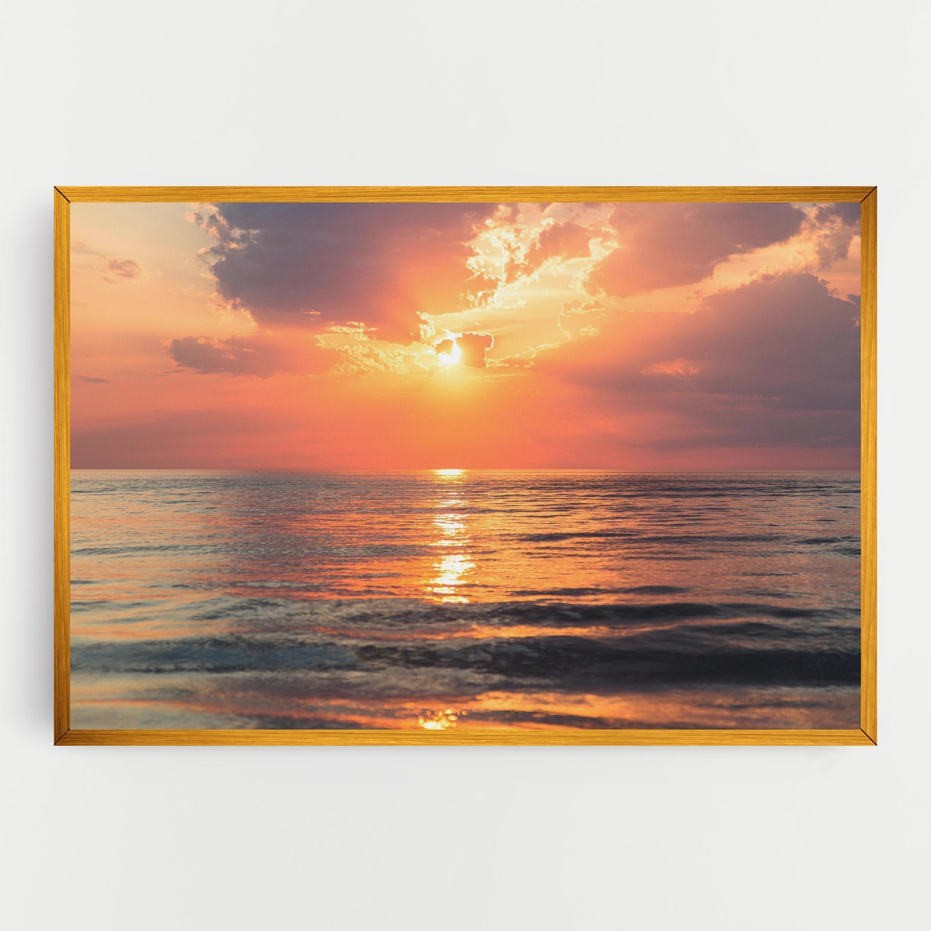 Картина на платно Orange Sunrise Cloud mockup 0