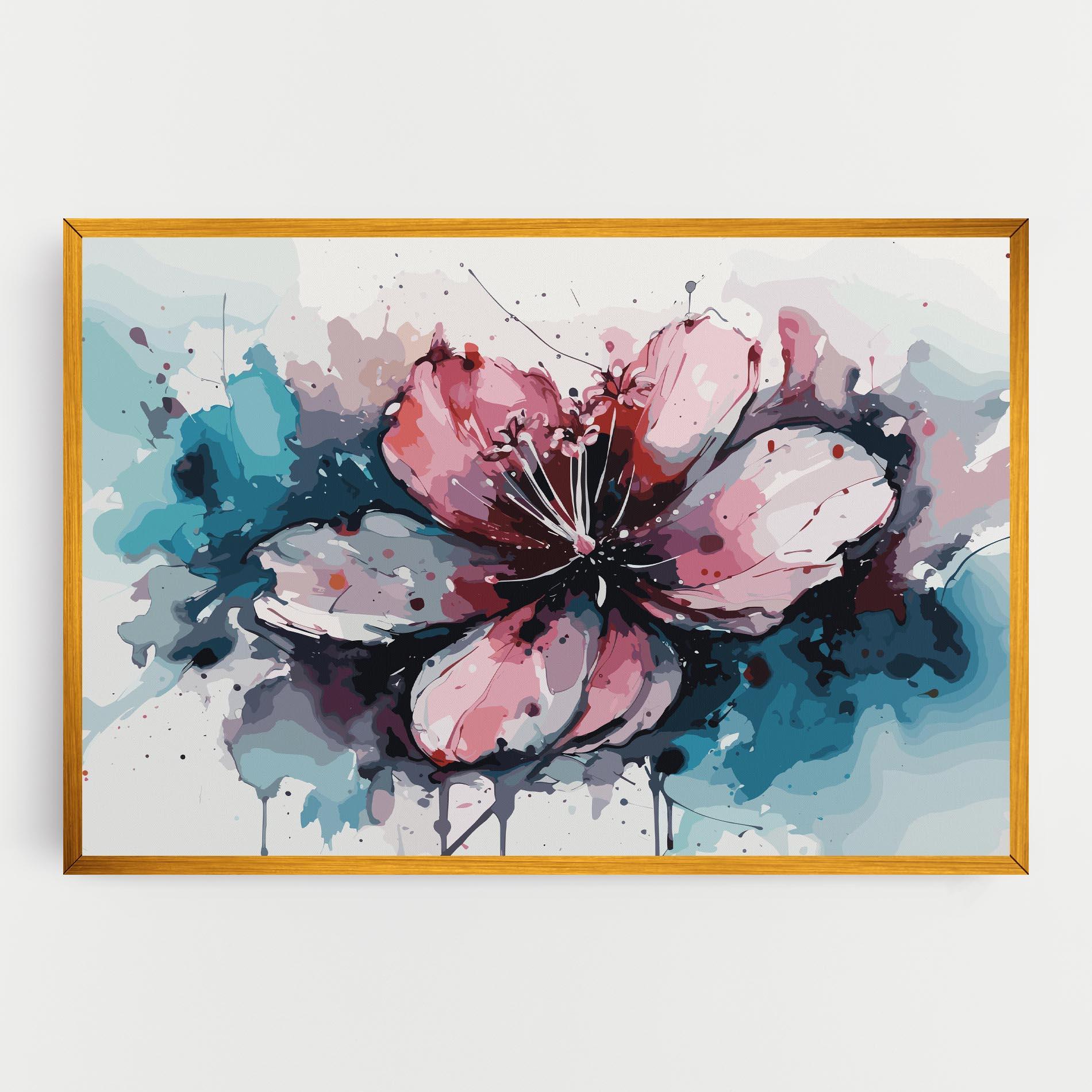 Картина на платно Pink Blue Nature mockup 0