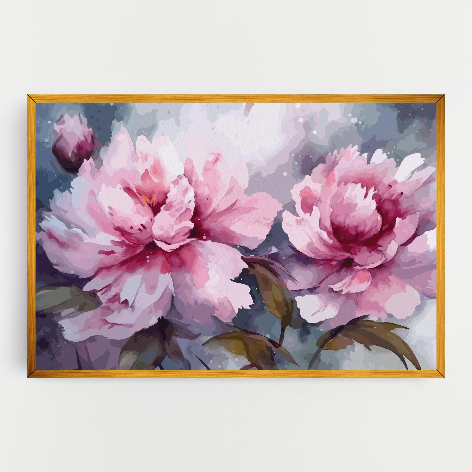 Картина на платно Pink Nature Flower mockup 0