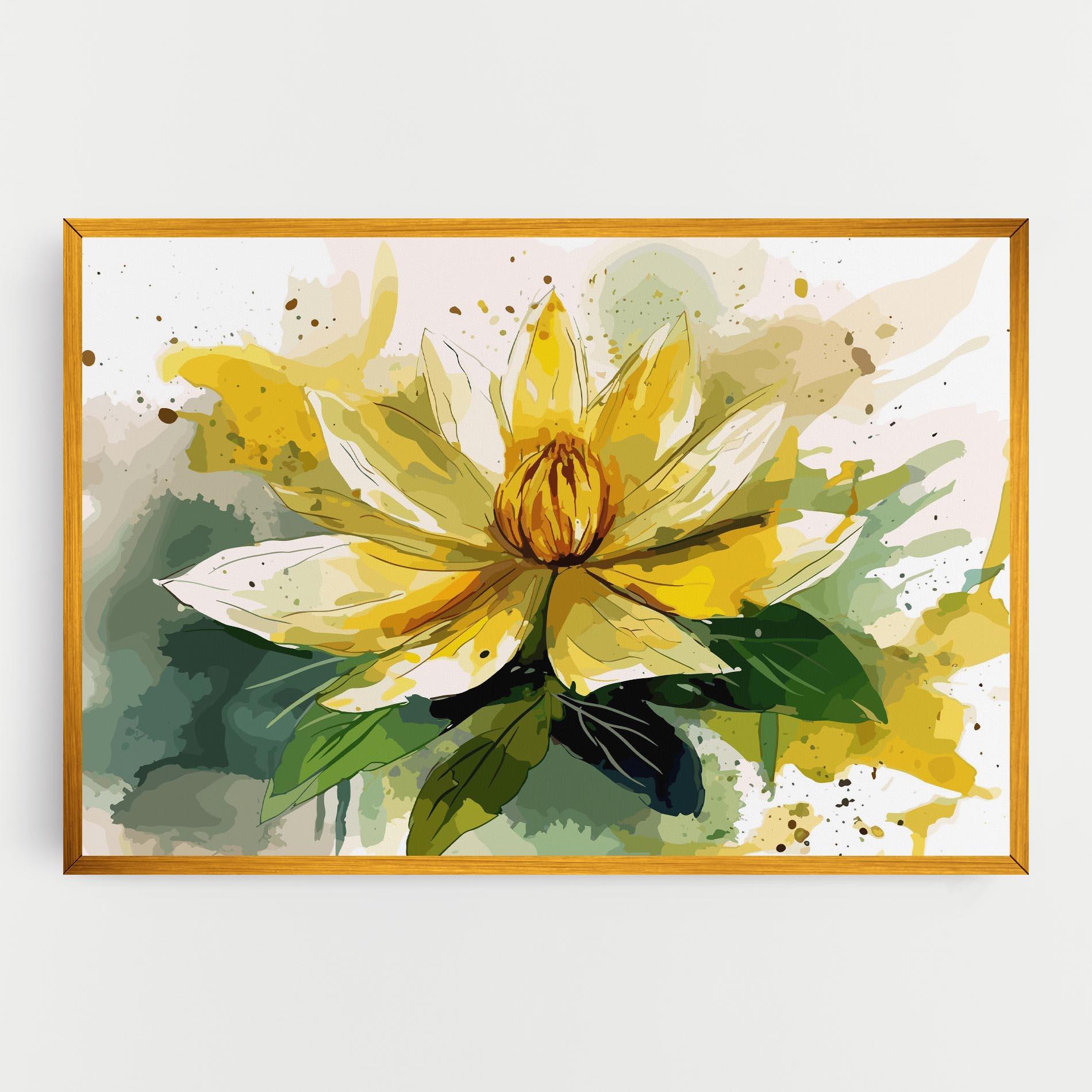 Картина на платно Yellow Flower Nature mockup 0