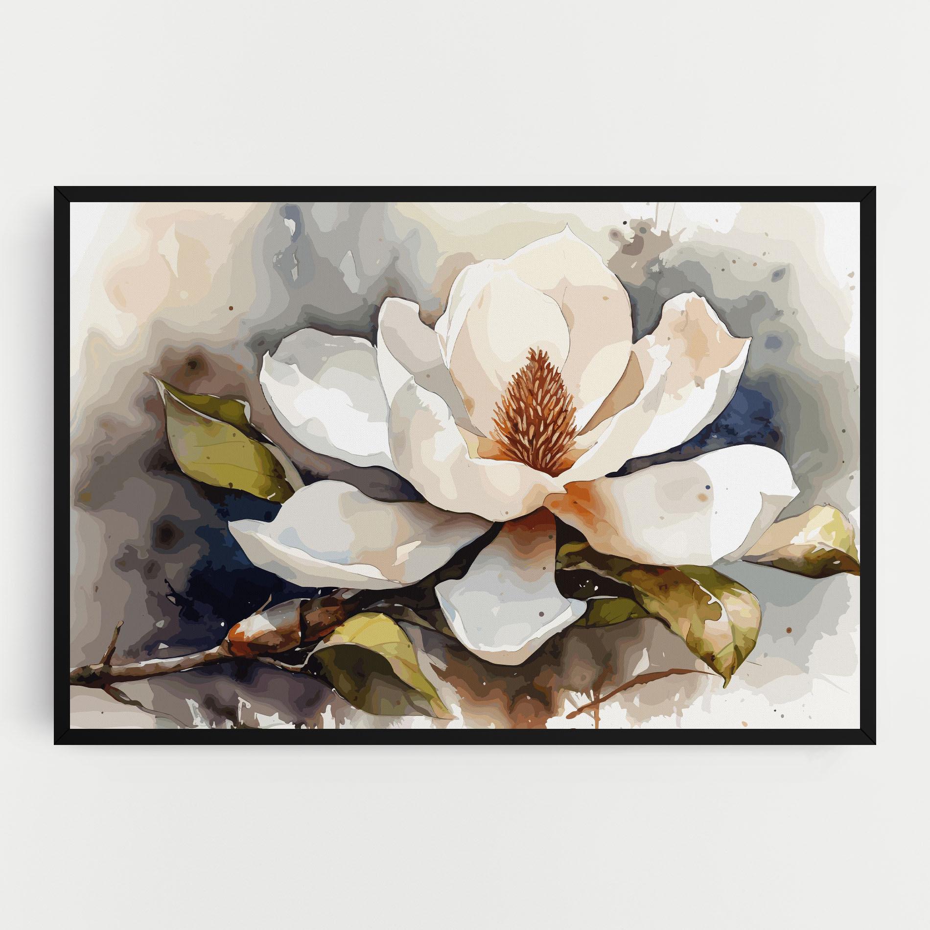 Картина на платно Cream Nature Flower mockup 0