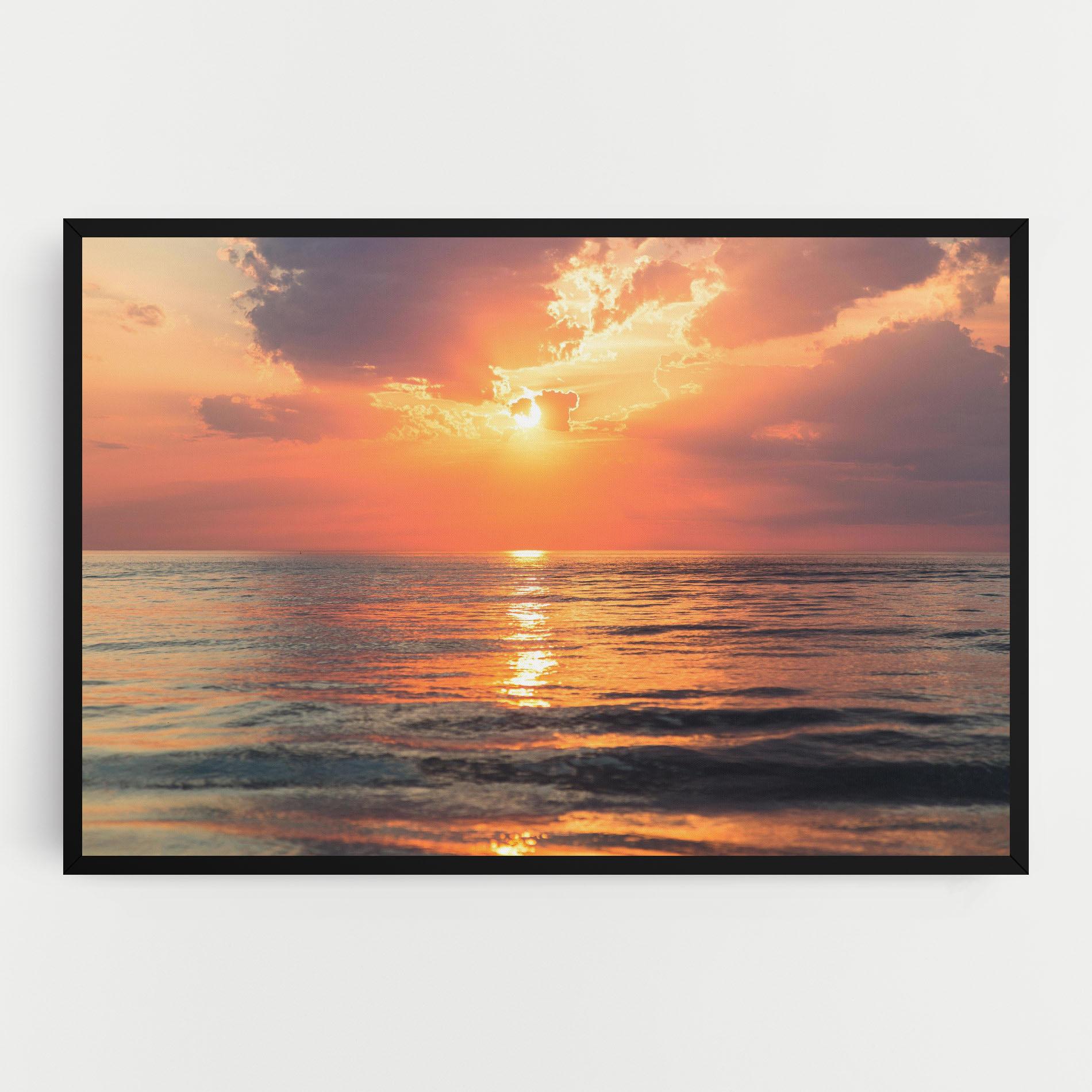 Картина на платно Orange Sunrise Cloud mockup 0