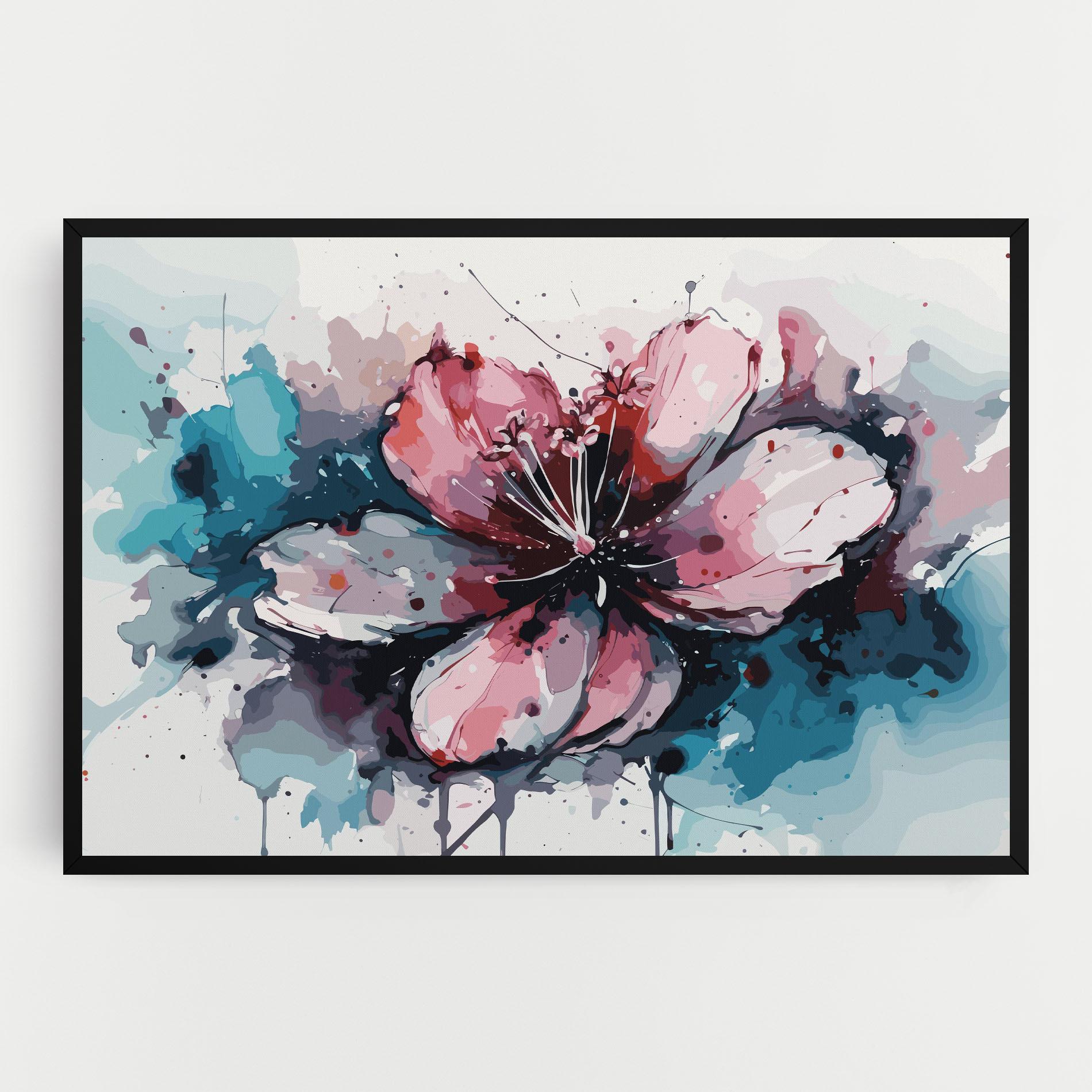 Картина на платно Pink Blue Nature mockup 0