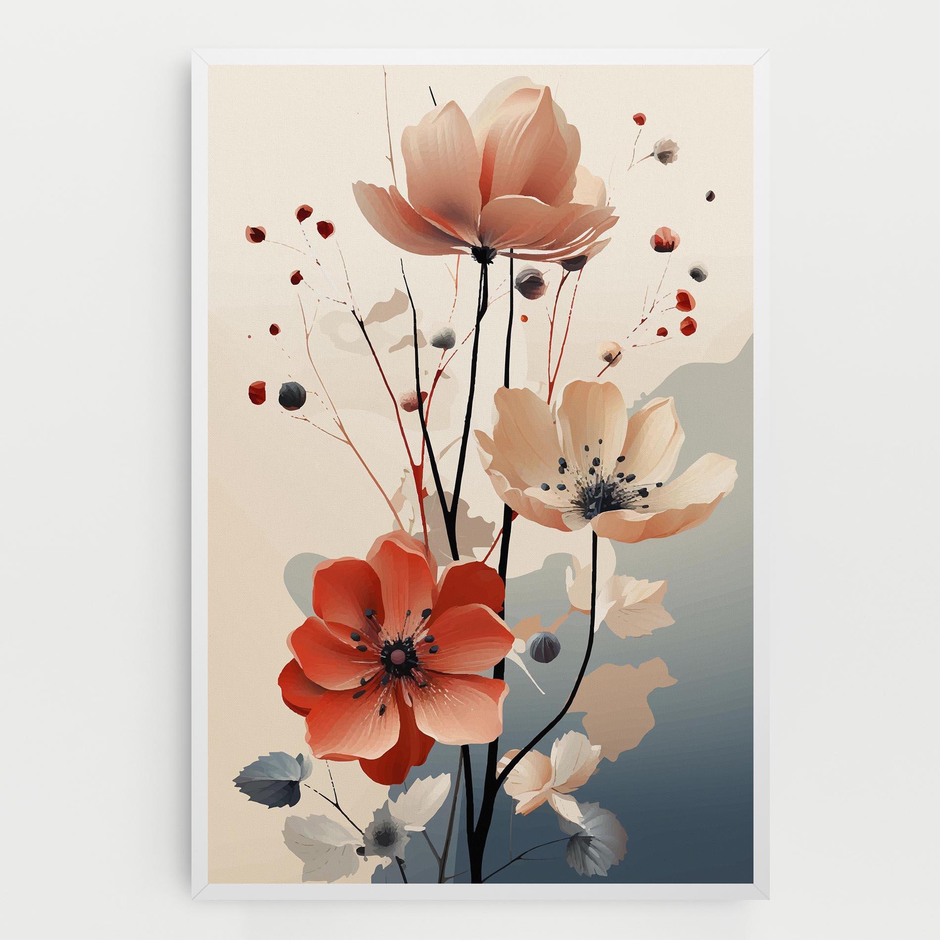 Картина на платно Cream Flower Nature mockup 0
