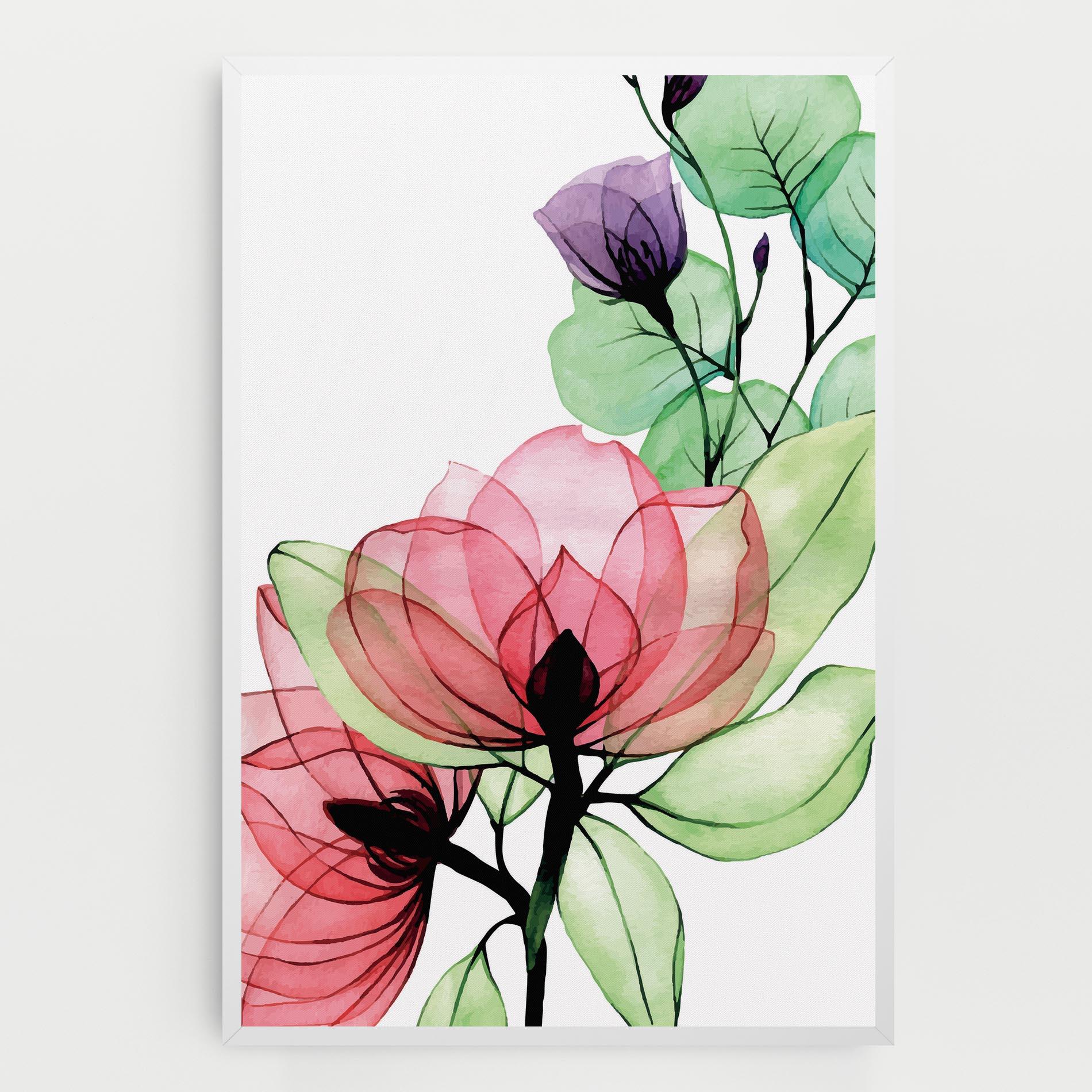 Картина на платно Pink Green Nature mockup 0