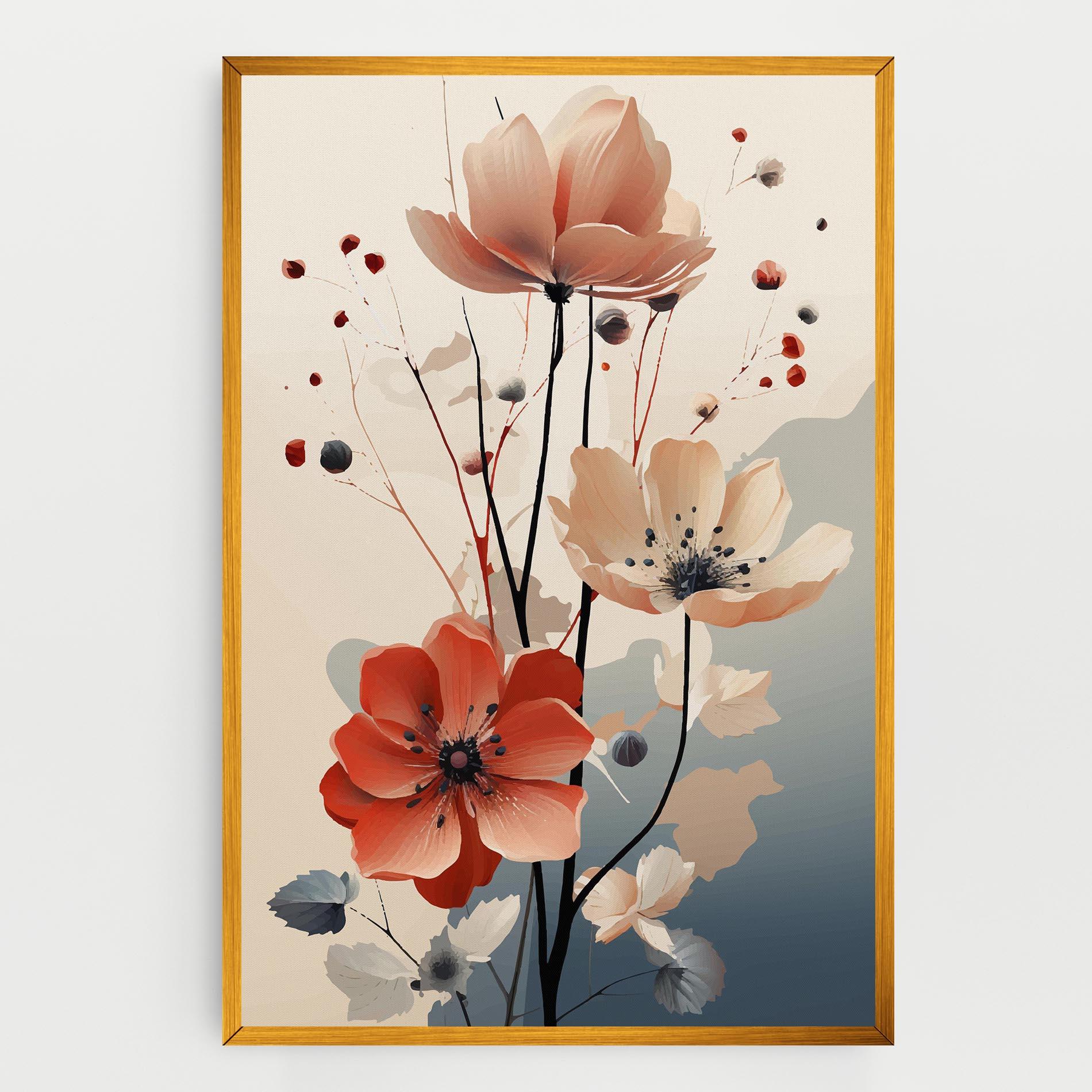 Картина на платно Cream Flower Nature mockup 0