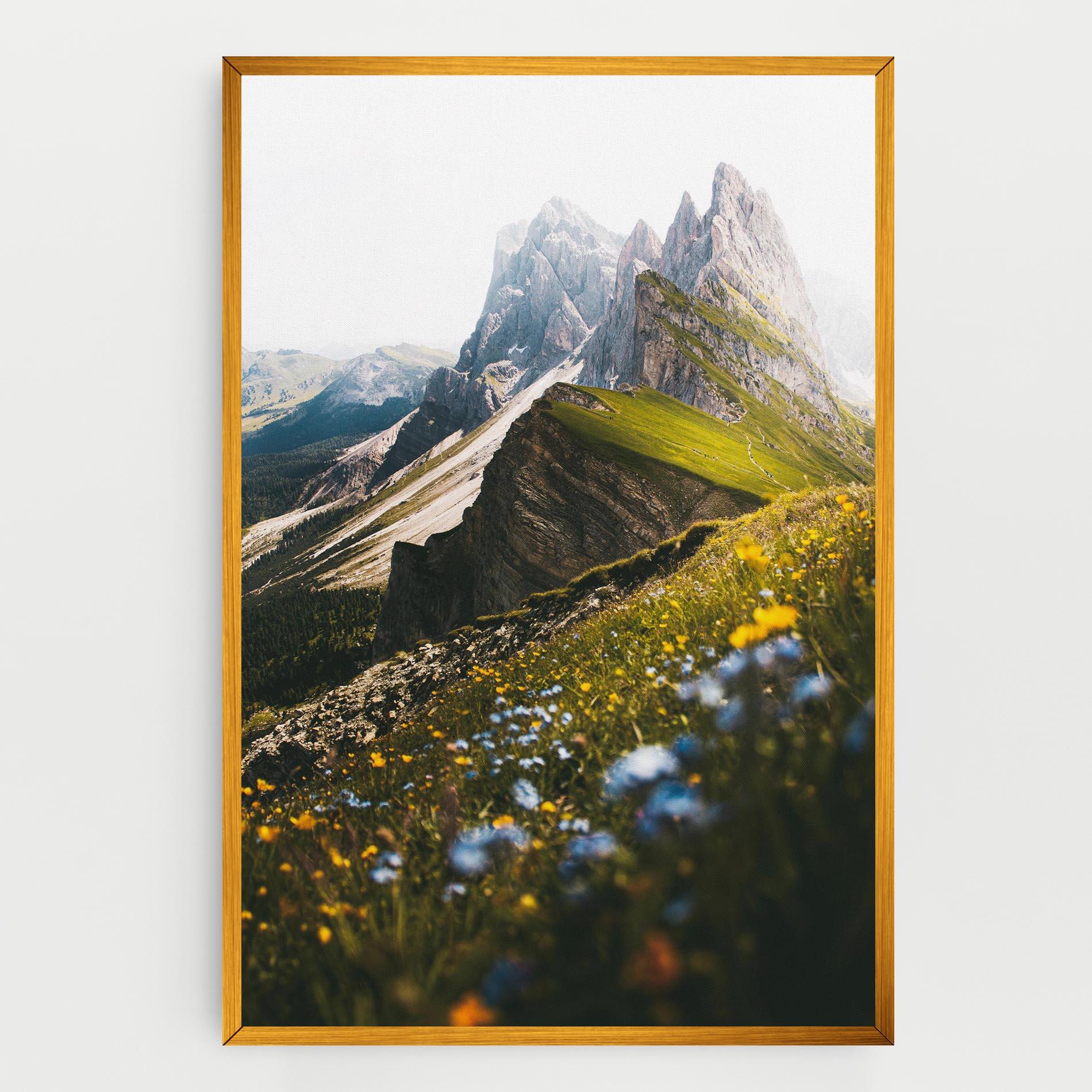 Картина на платно Foggy Mountain View mockup 0