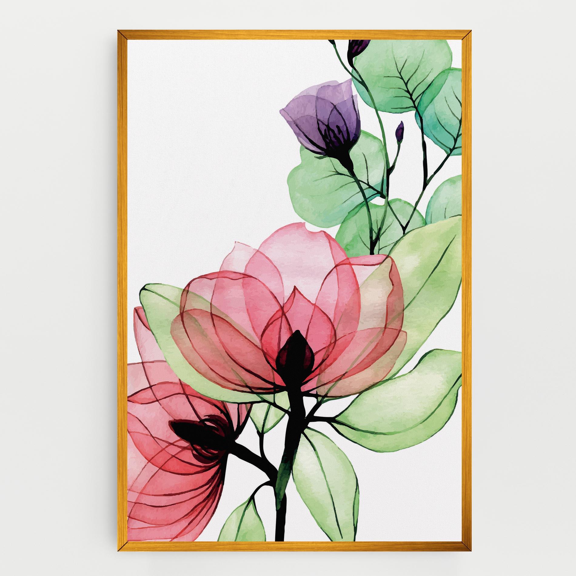 Картина на платно Pink Green Nature mockup 0