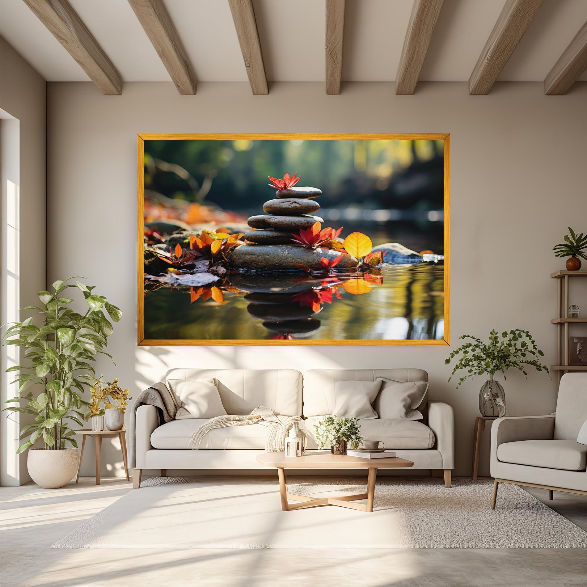 Картина на платно Autumn Stones mockup 6