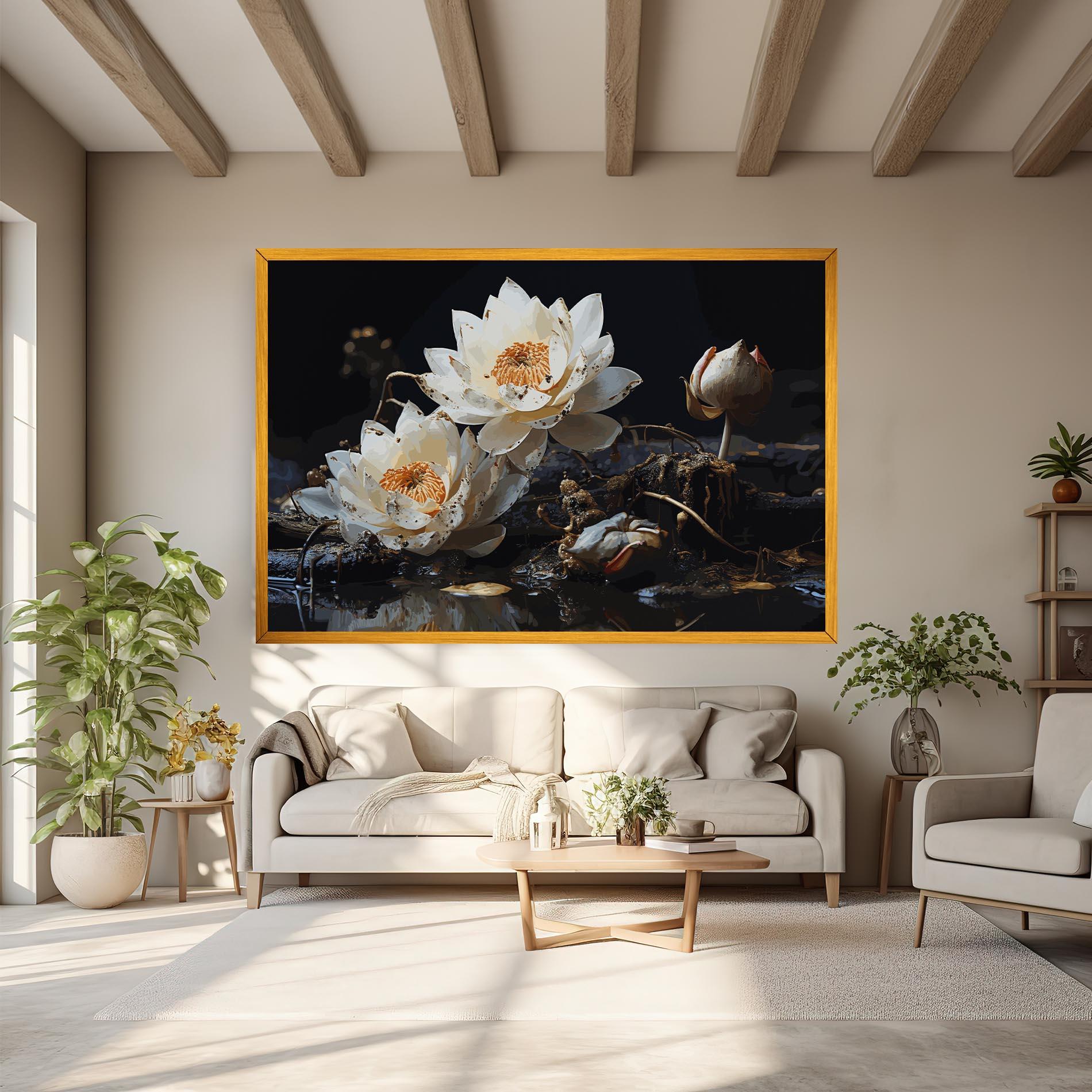 Картина на платно Beautiful White Nature mockup 6