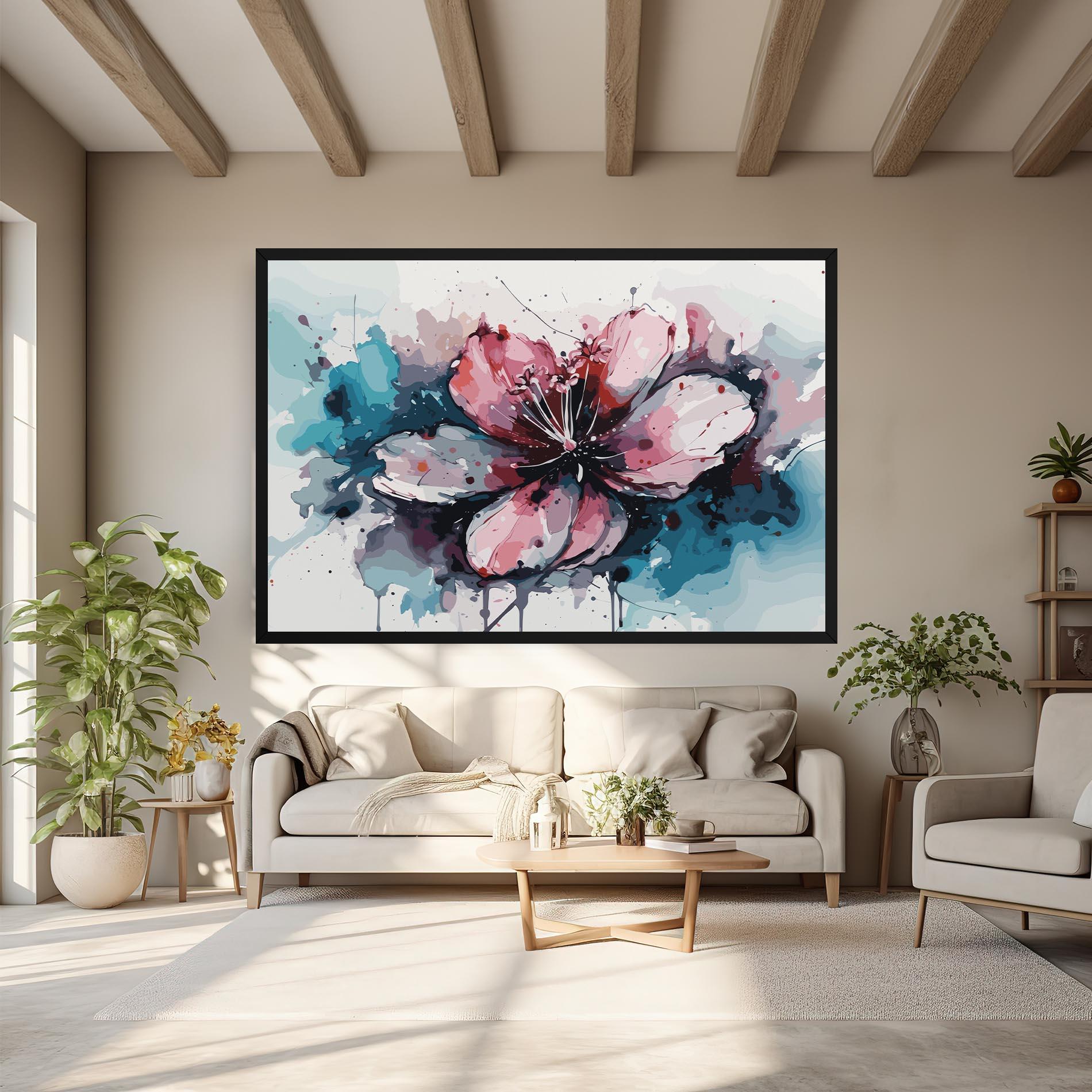 Картина на платно Pink Blue Nature mockup 6