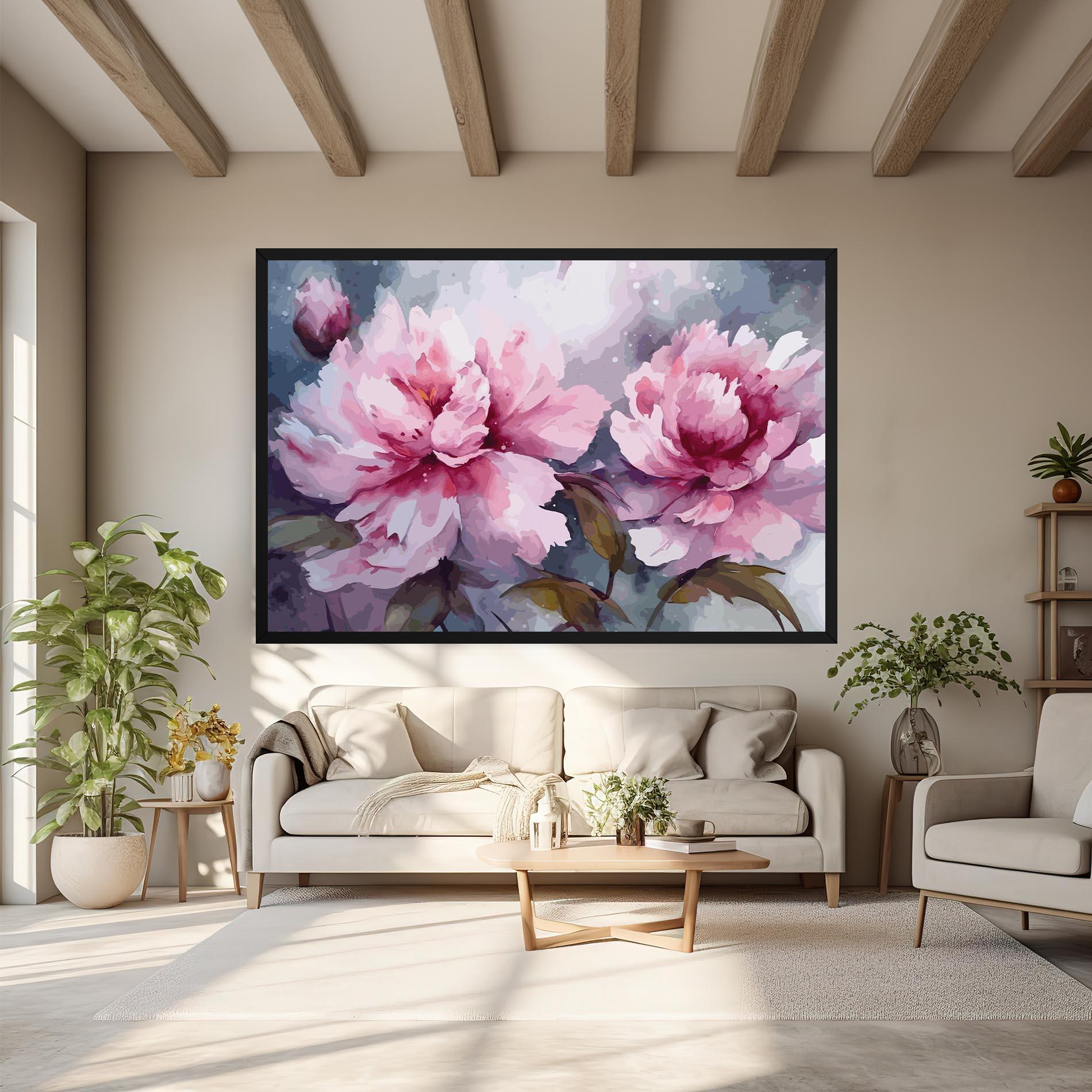 Картина на платно Pink Nature Flower mockup 6