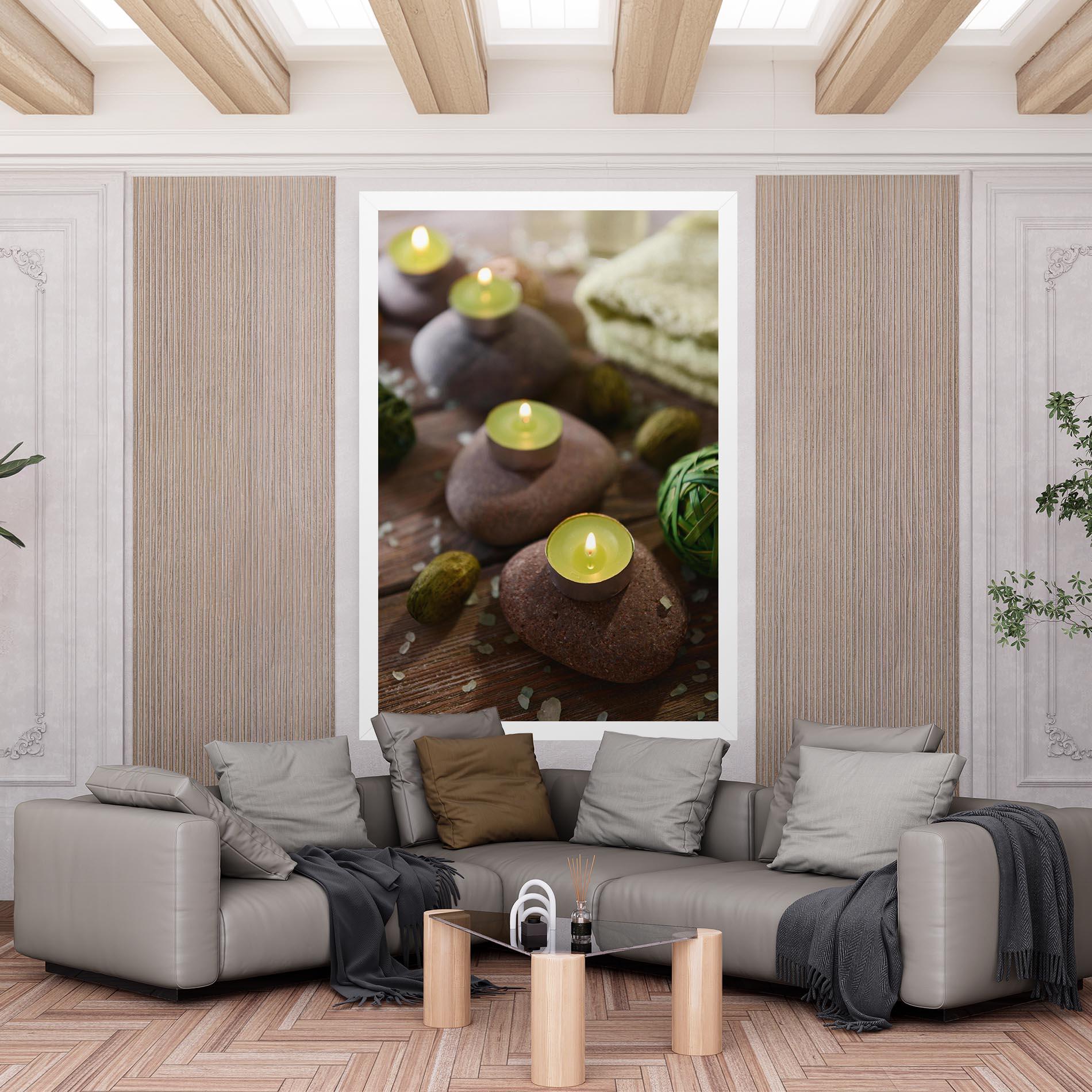 Картина на платно Green Candles Spa mockup 6