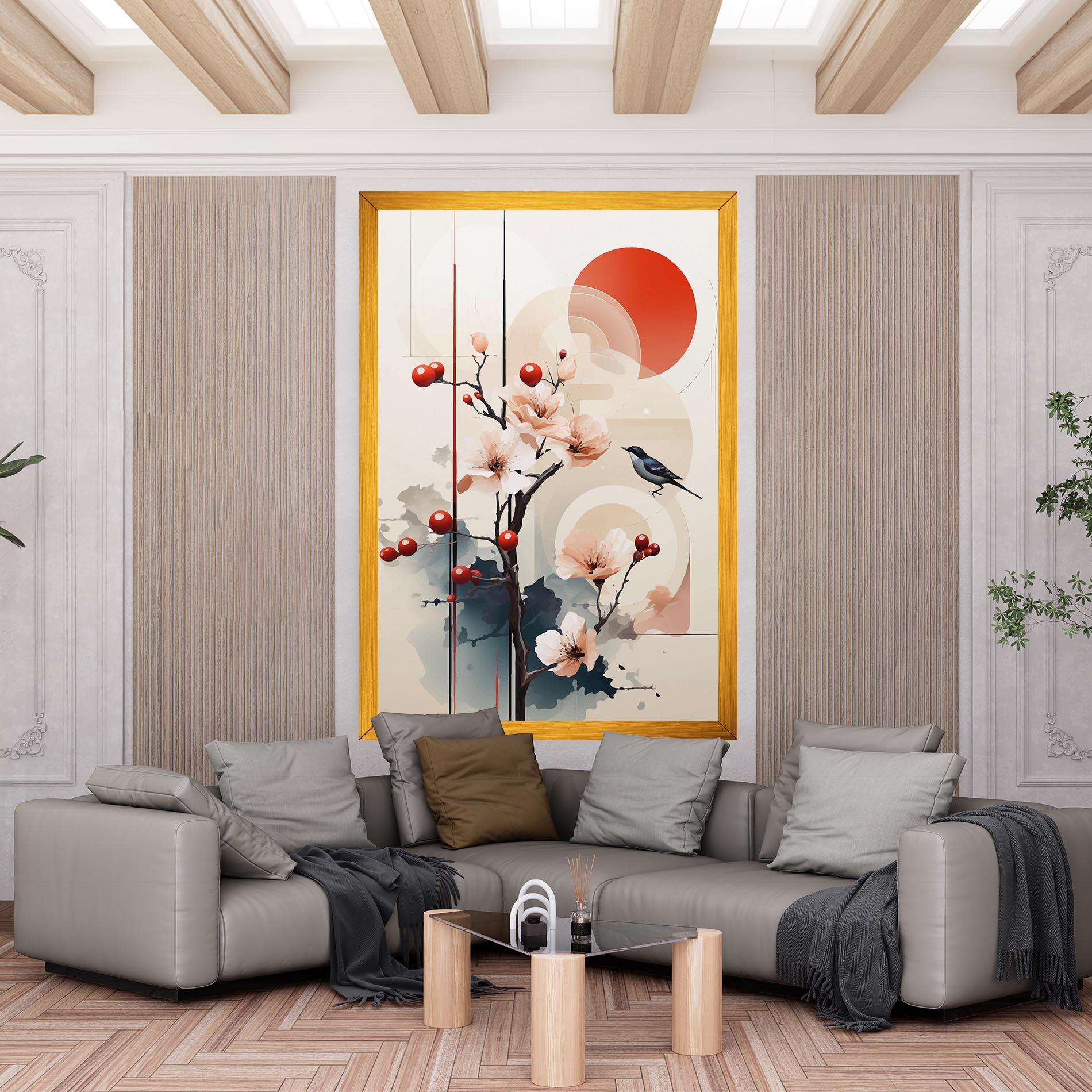 Картина на платно Cream Nature mockup 6