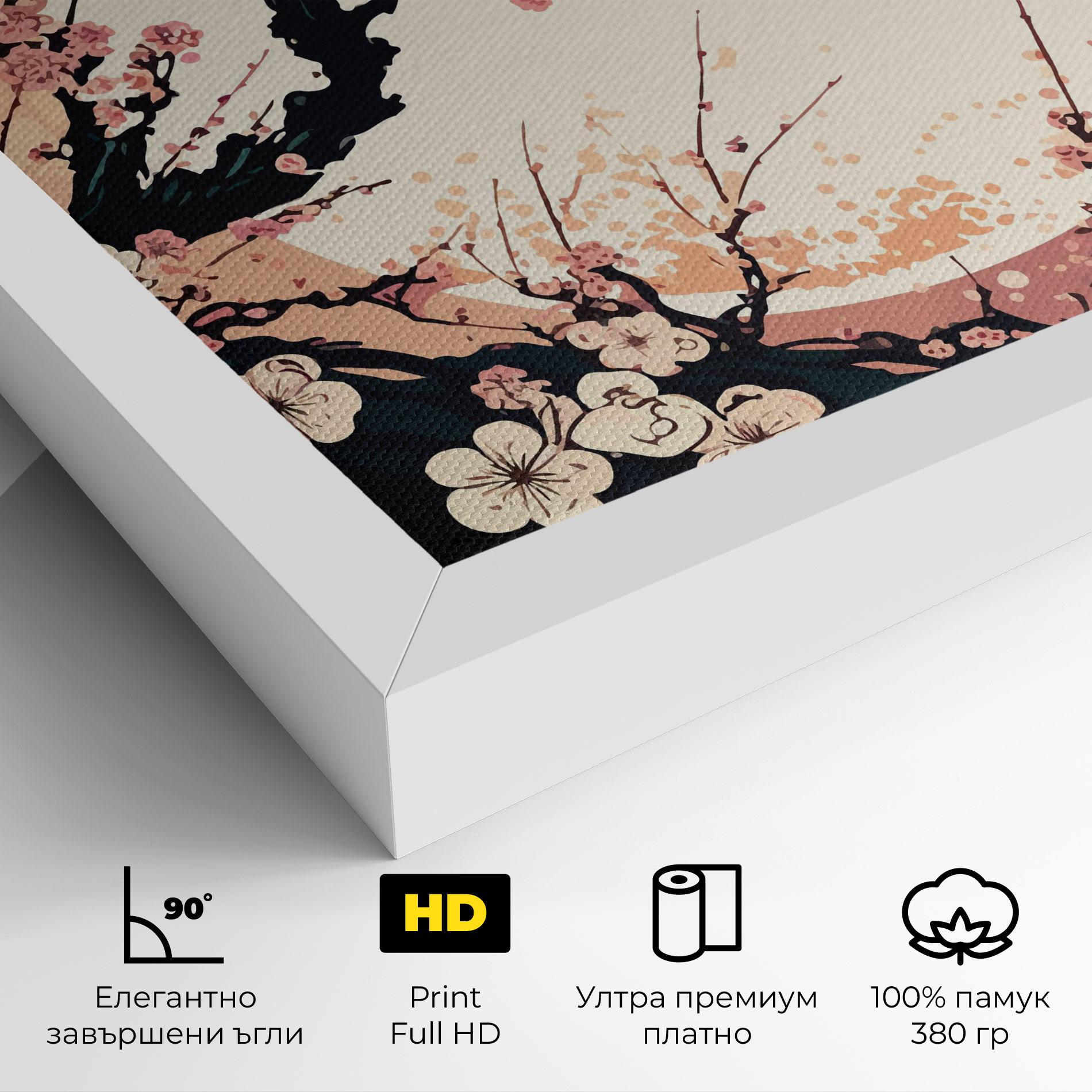 Картина на платно Blossom Full Moon mockup 4