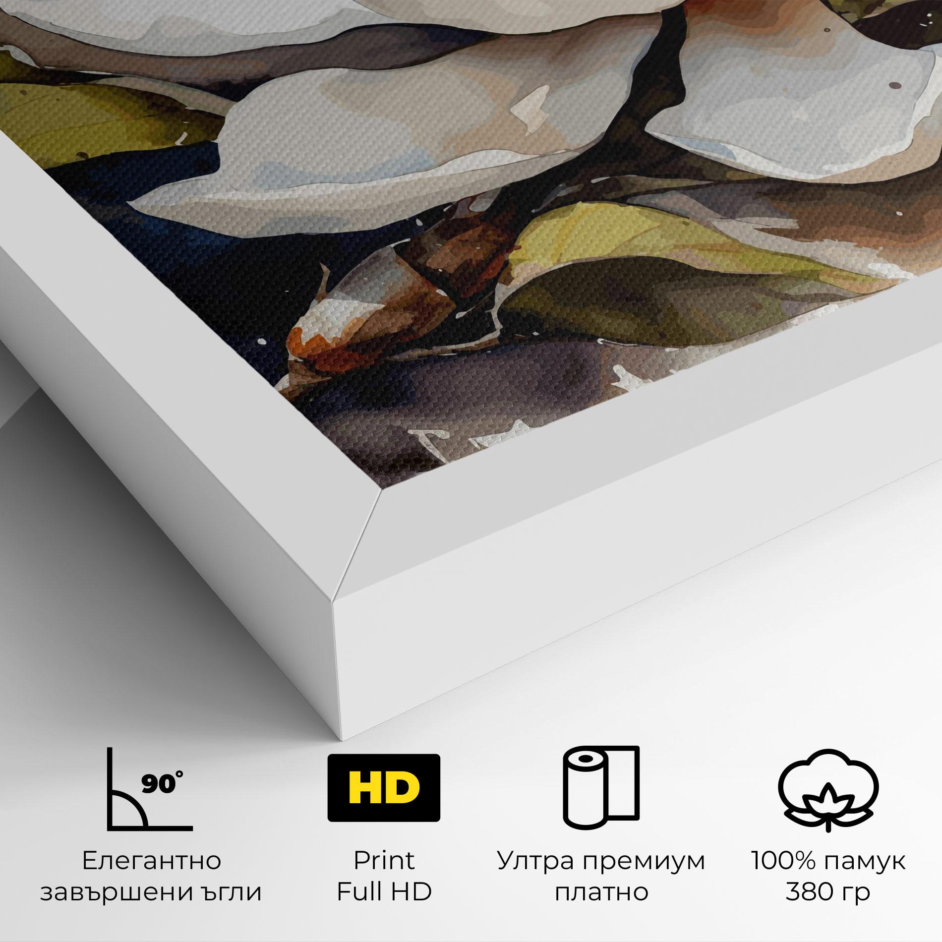 Картина на платно Cream Nature Flower mockup 4