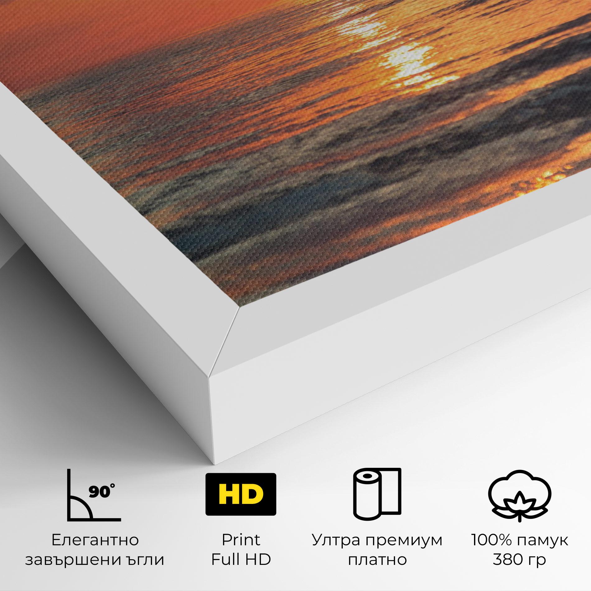 Картина на платно Orange Sunrise Cloud mockup 4