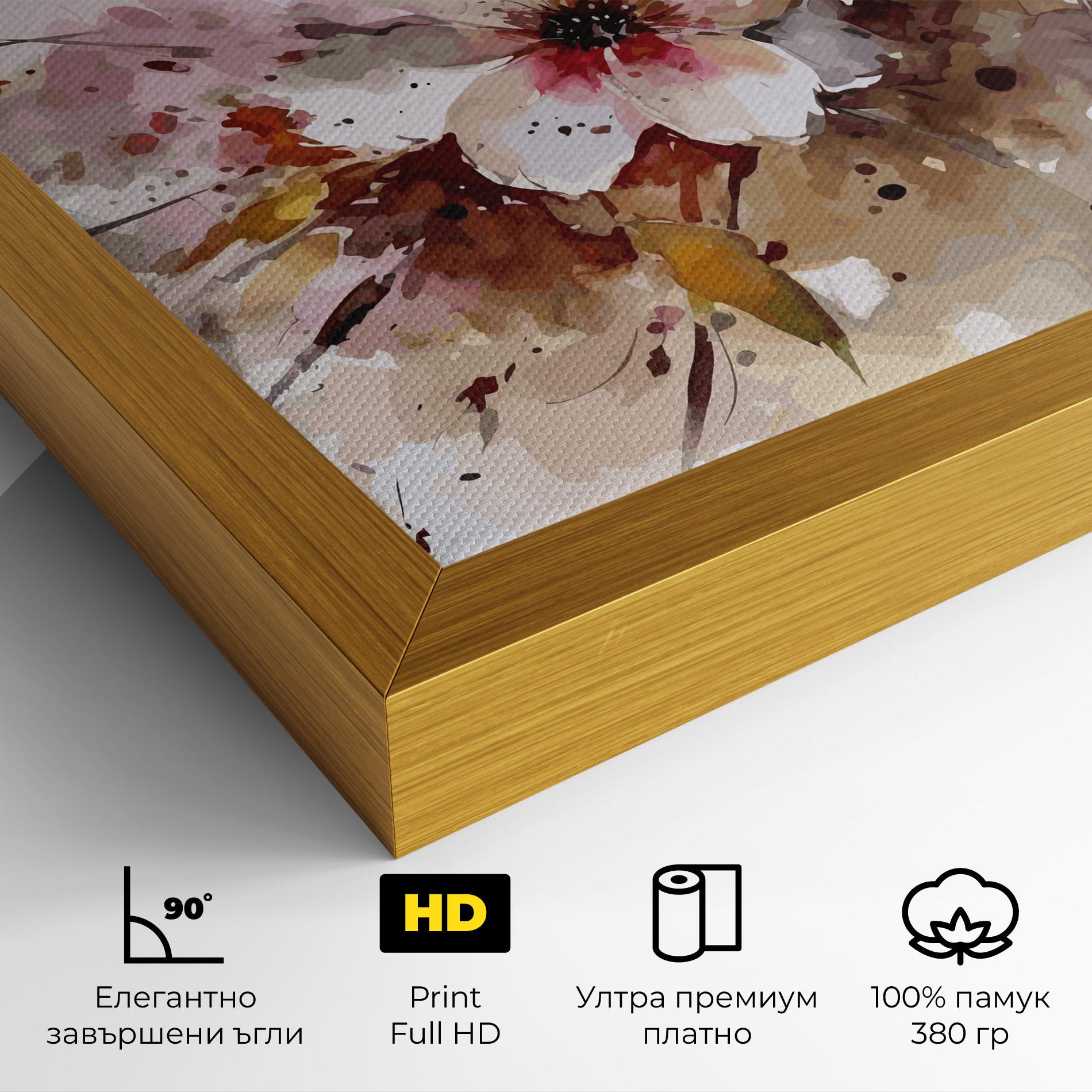 Картина на платно Beautiful Cherry Flower mockup 4