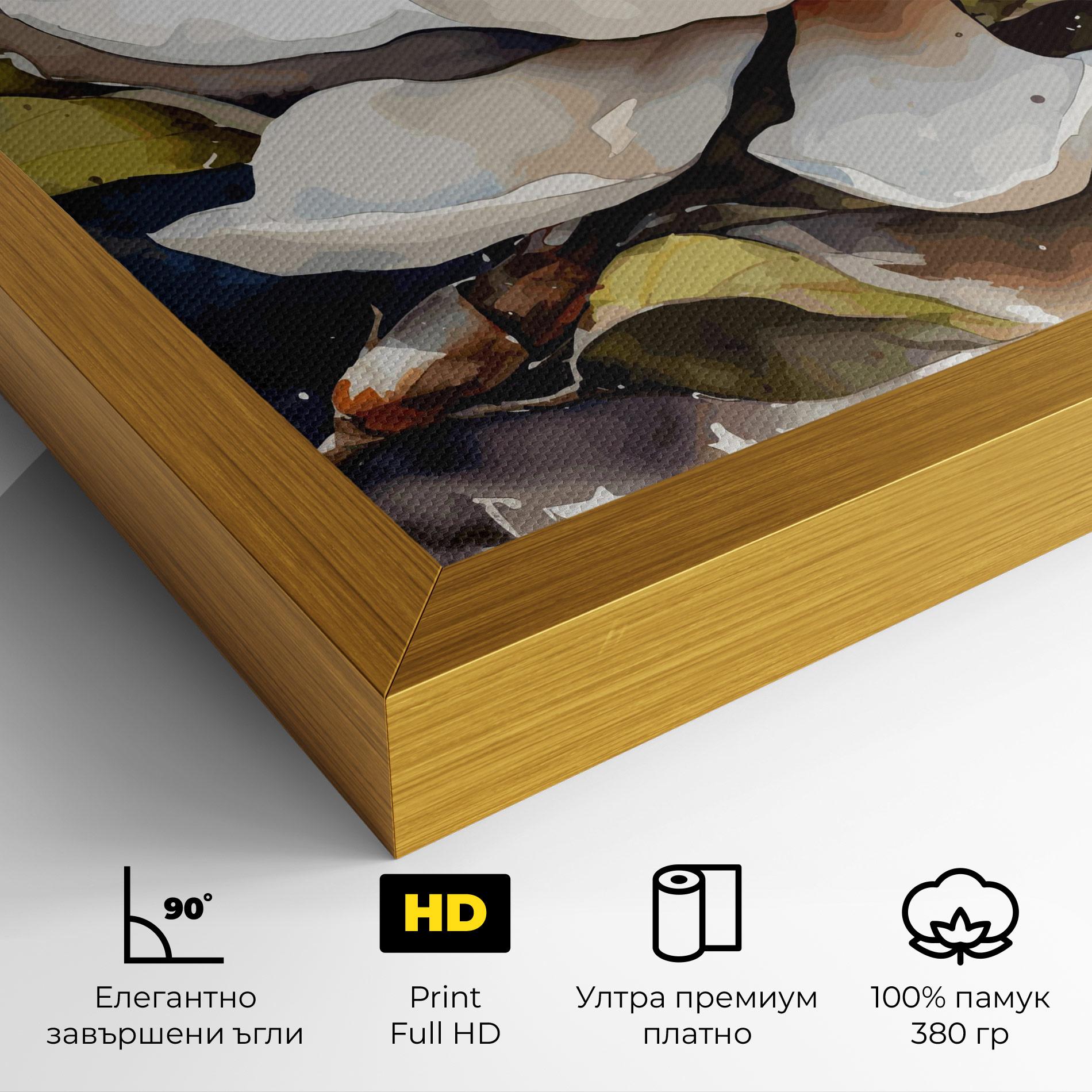 Картина на платно Cream Nature Flower mockup 4
