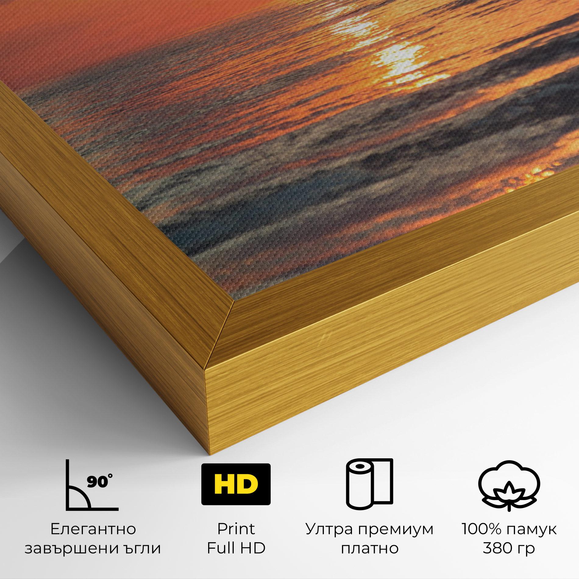 Картина на платно Orange Sunrise Cloud mockup 4