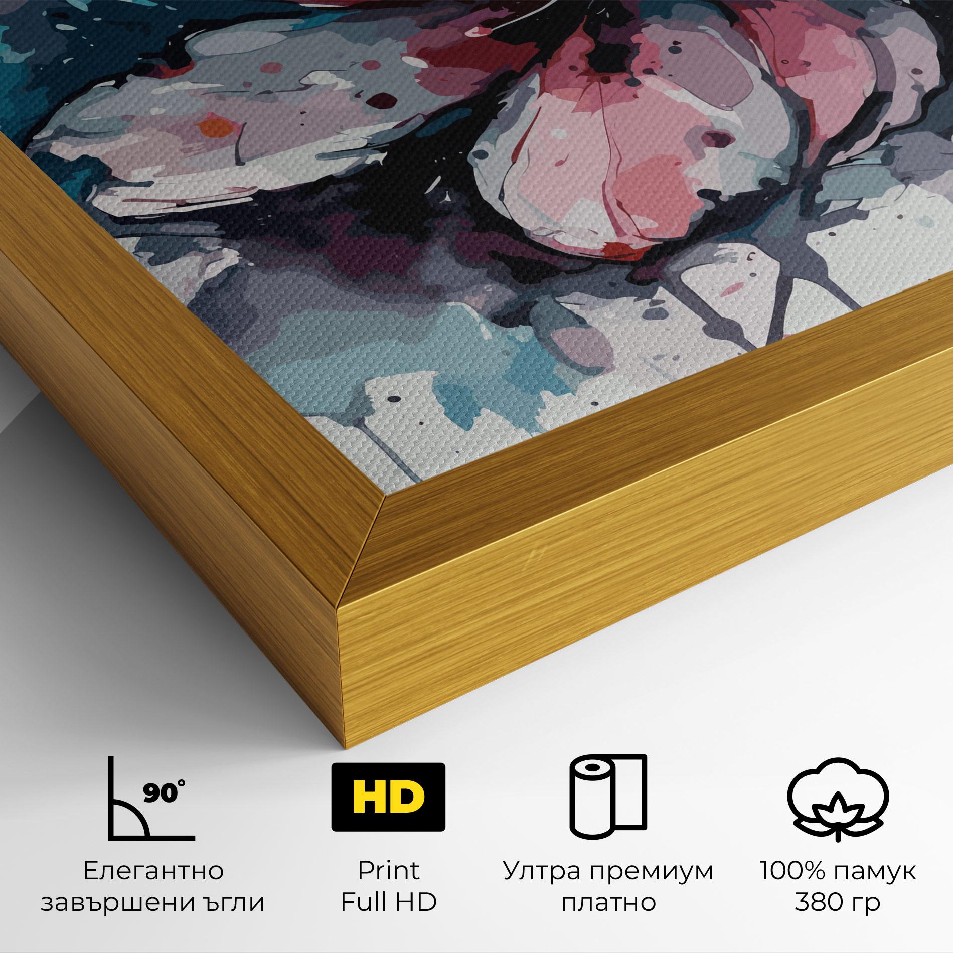 Картина на платно Pink Blue Nature mockup 4