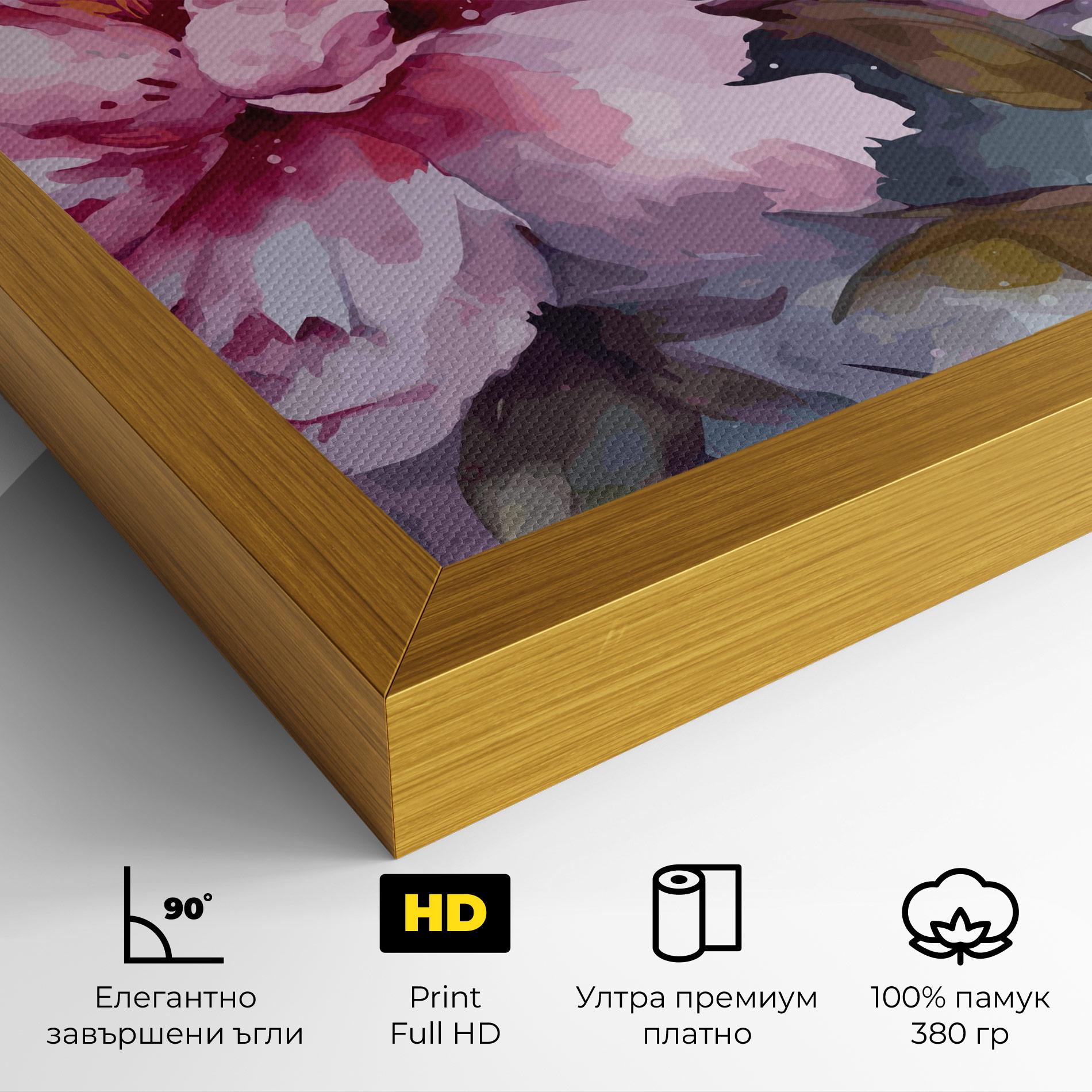 Картина на платно Pink Nature Flower mockup 4