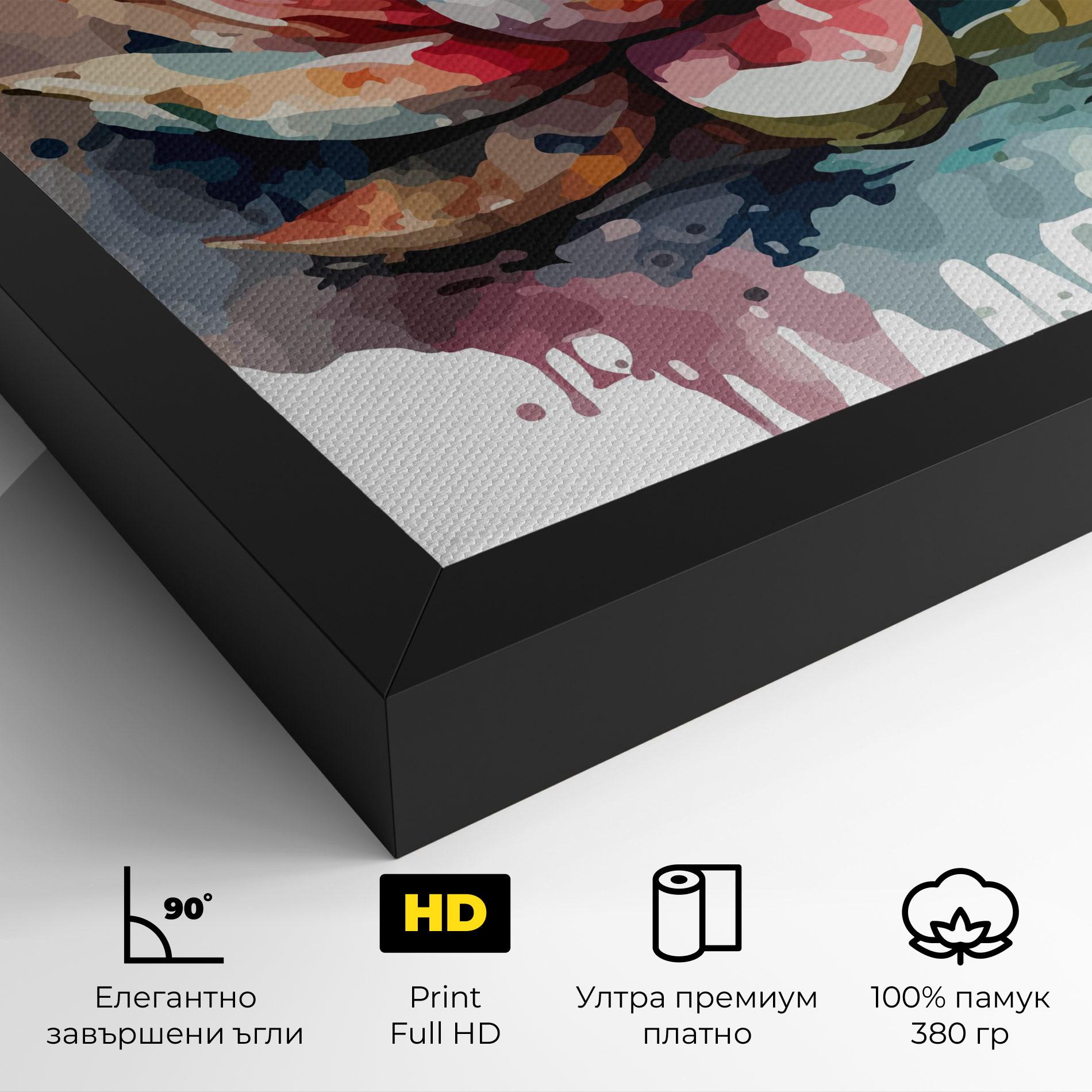 Картина на платно Colorful Lotus Art mockup 4