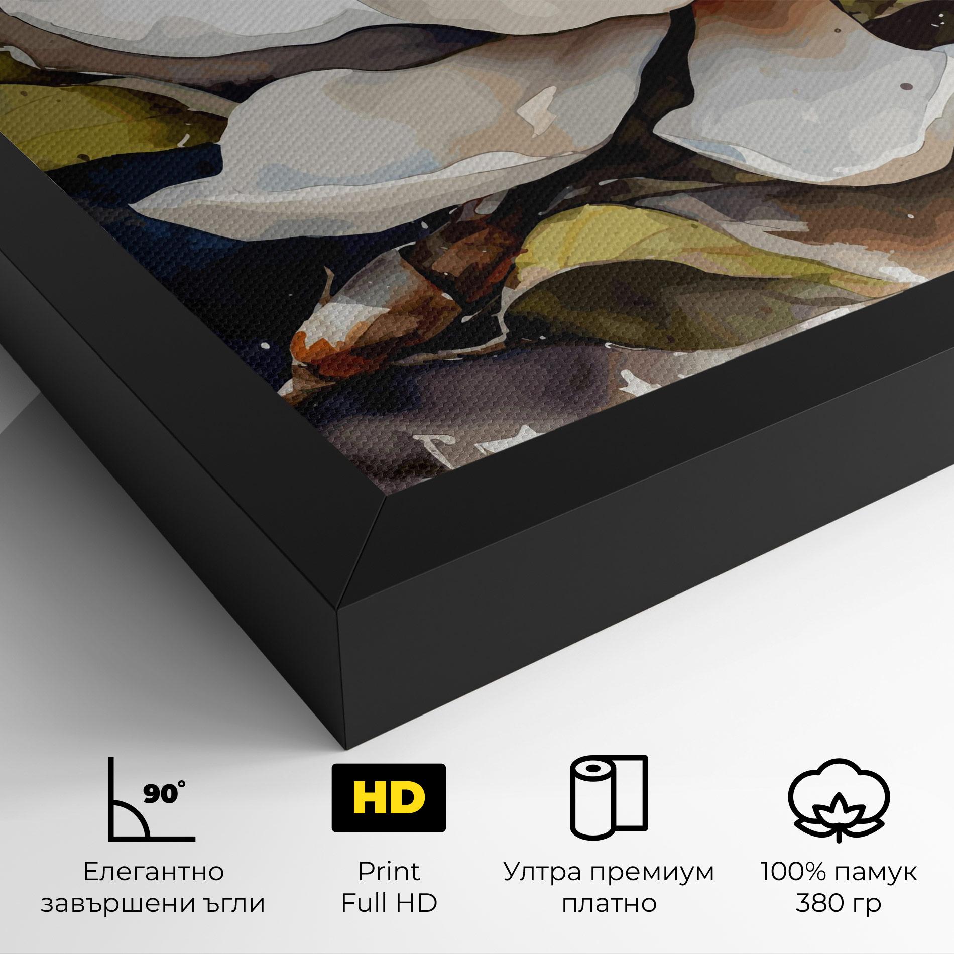Картина на платно Cream Nature Flower mockup 4