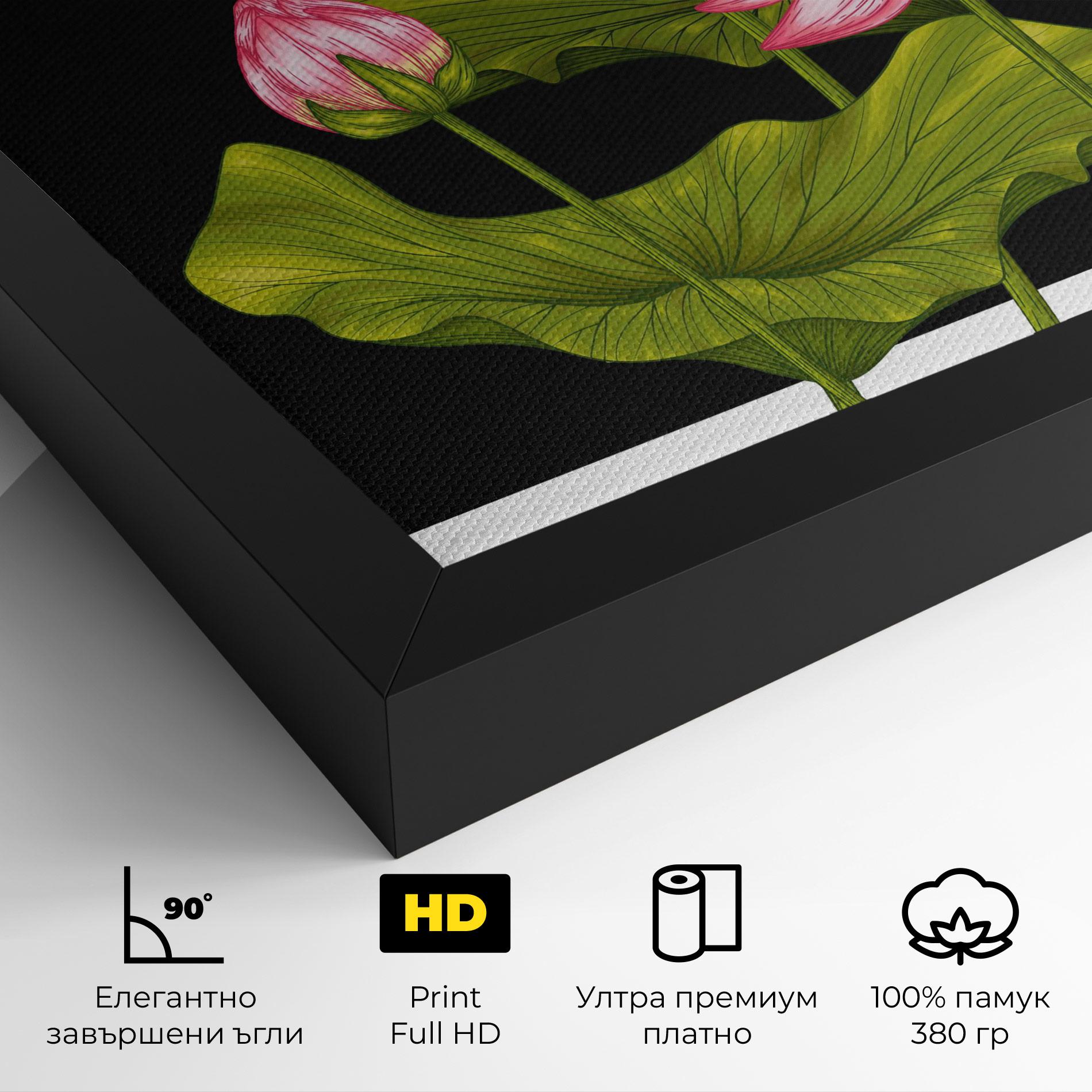 Картина на платно Feng Shui Flower mockup 4