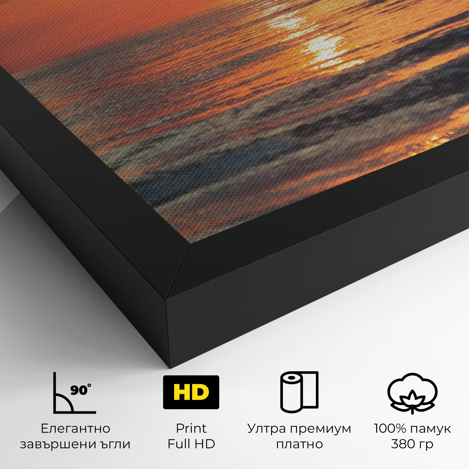 Картина на платно Orange Sunrise Cloud mockup 4