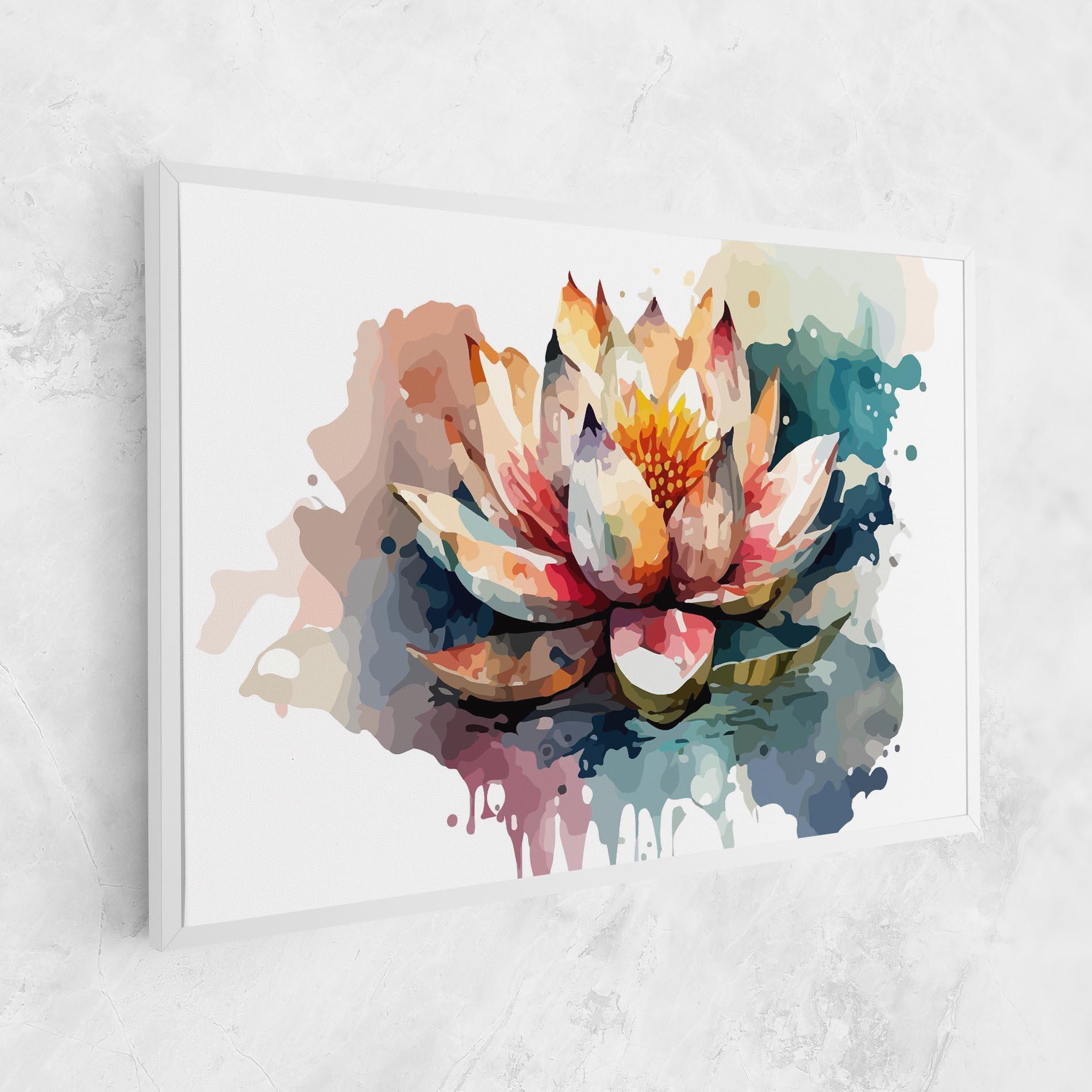 Картина на платно Colorful Lotus Art mockup 1