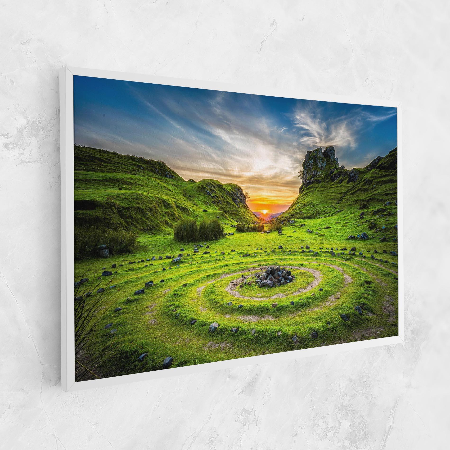 Картина на платно Green Circle Nature mockup 1