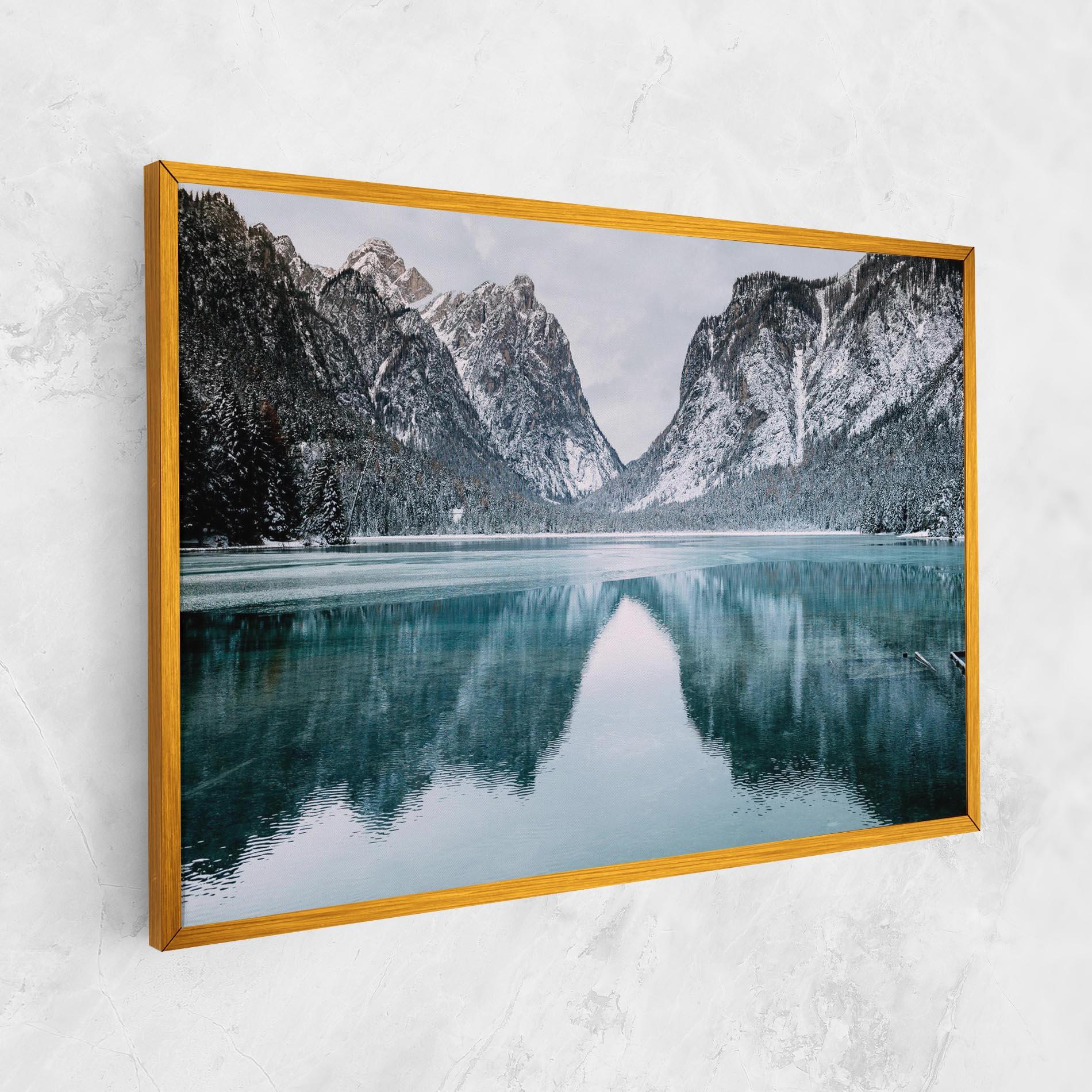Картина на платно Lake Reflection Mountain mockup 1