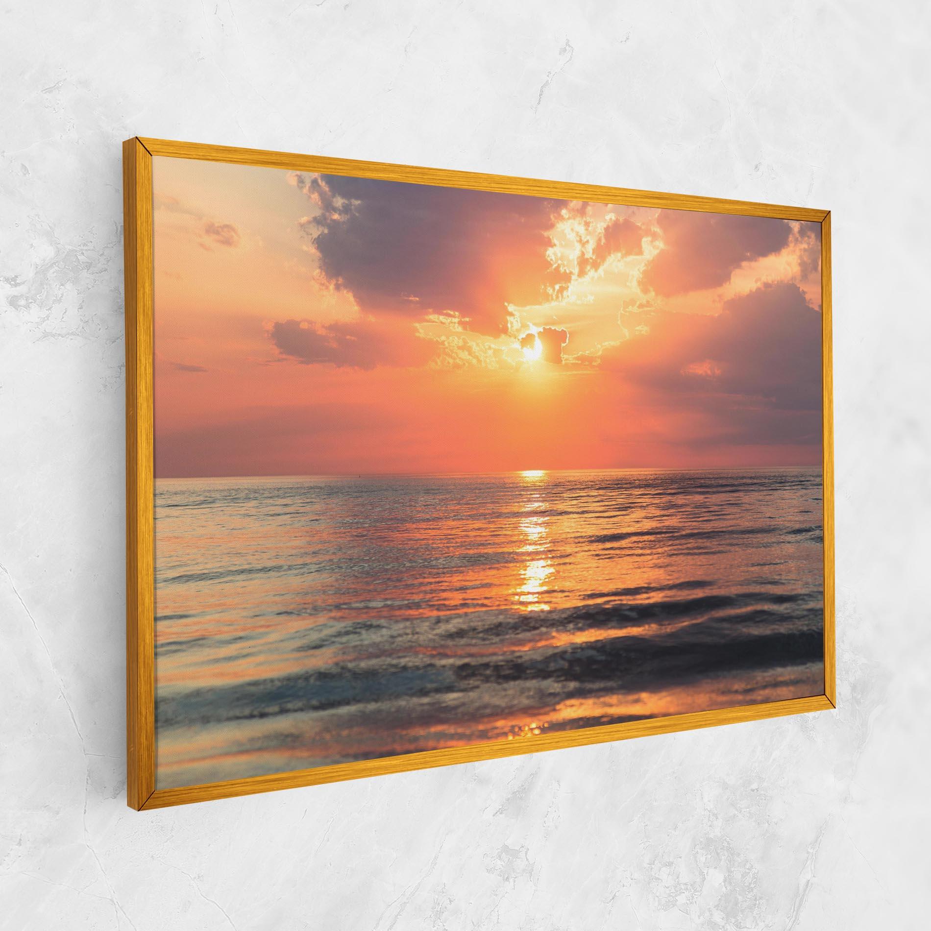 Картина на платно Orange Sunrise Cloud mockup 1