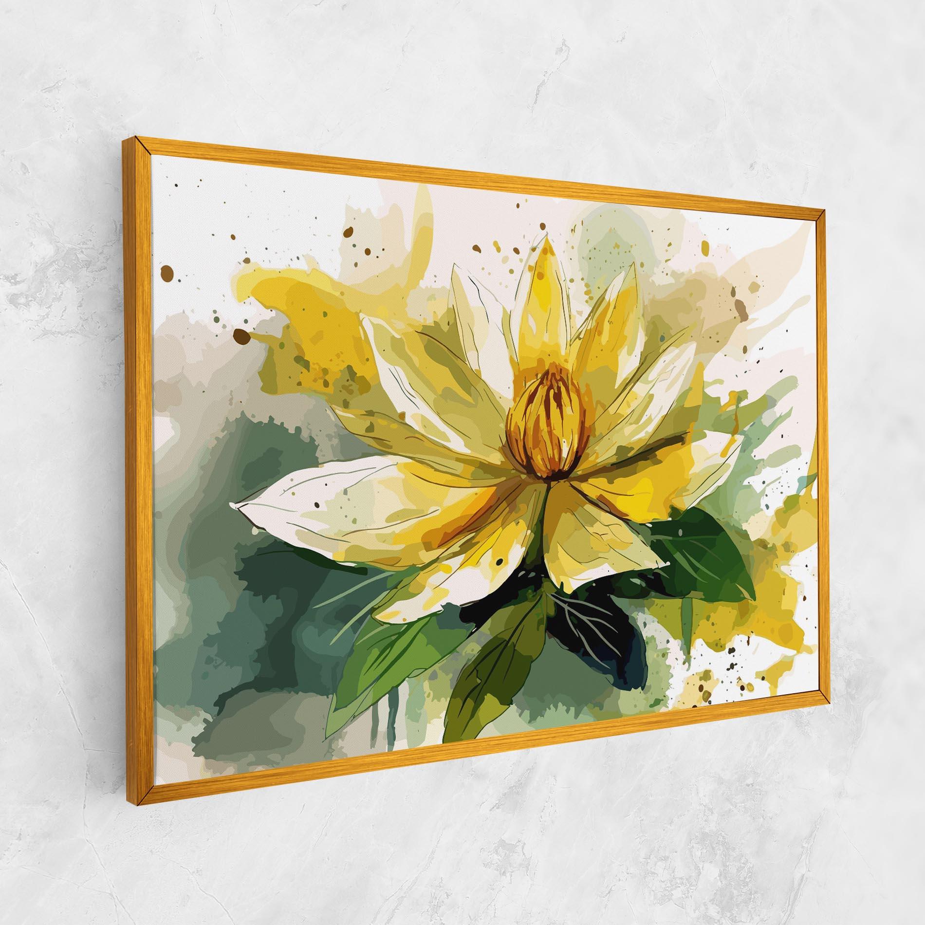 Картина на платно Yellow Flower Nature mockup 1