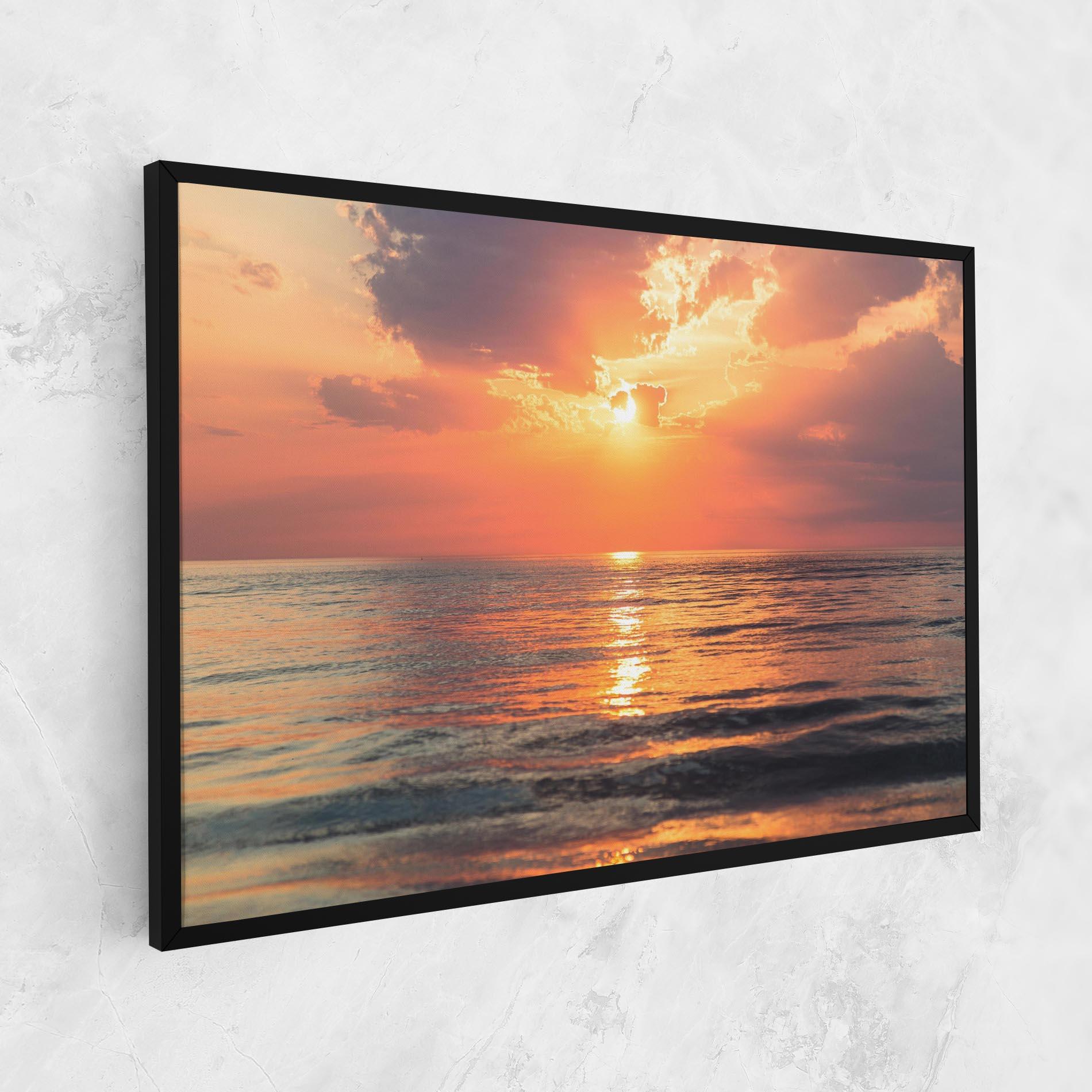 Картина на платно Orange Sunrise Cloud mockup 1