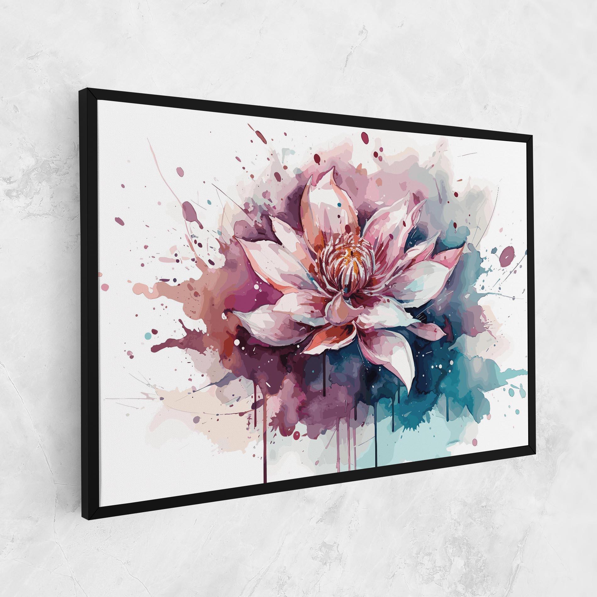 Картина на платно Pretty Pink Lotus Art mockup 1