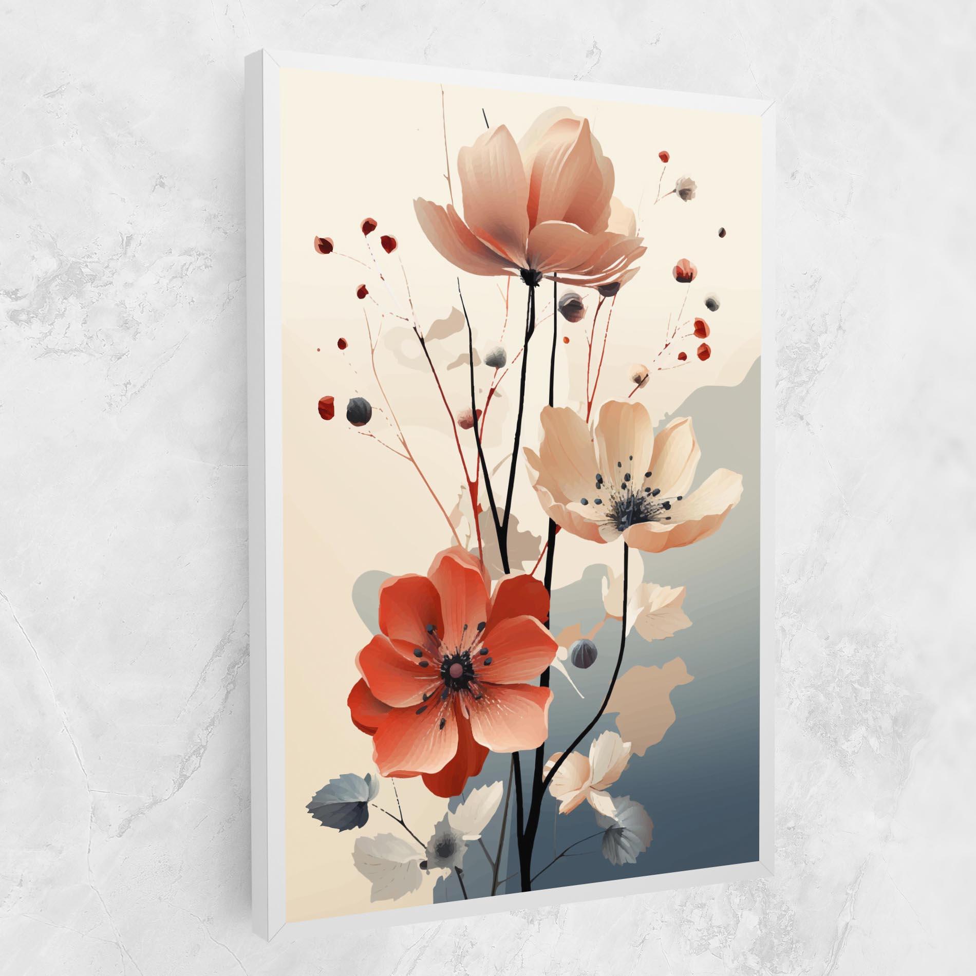 Картина на платно Cream Flower Nature mockup 1