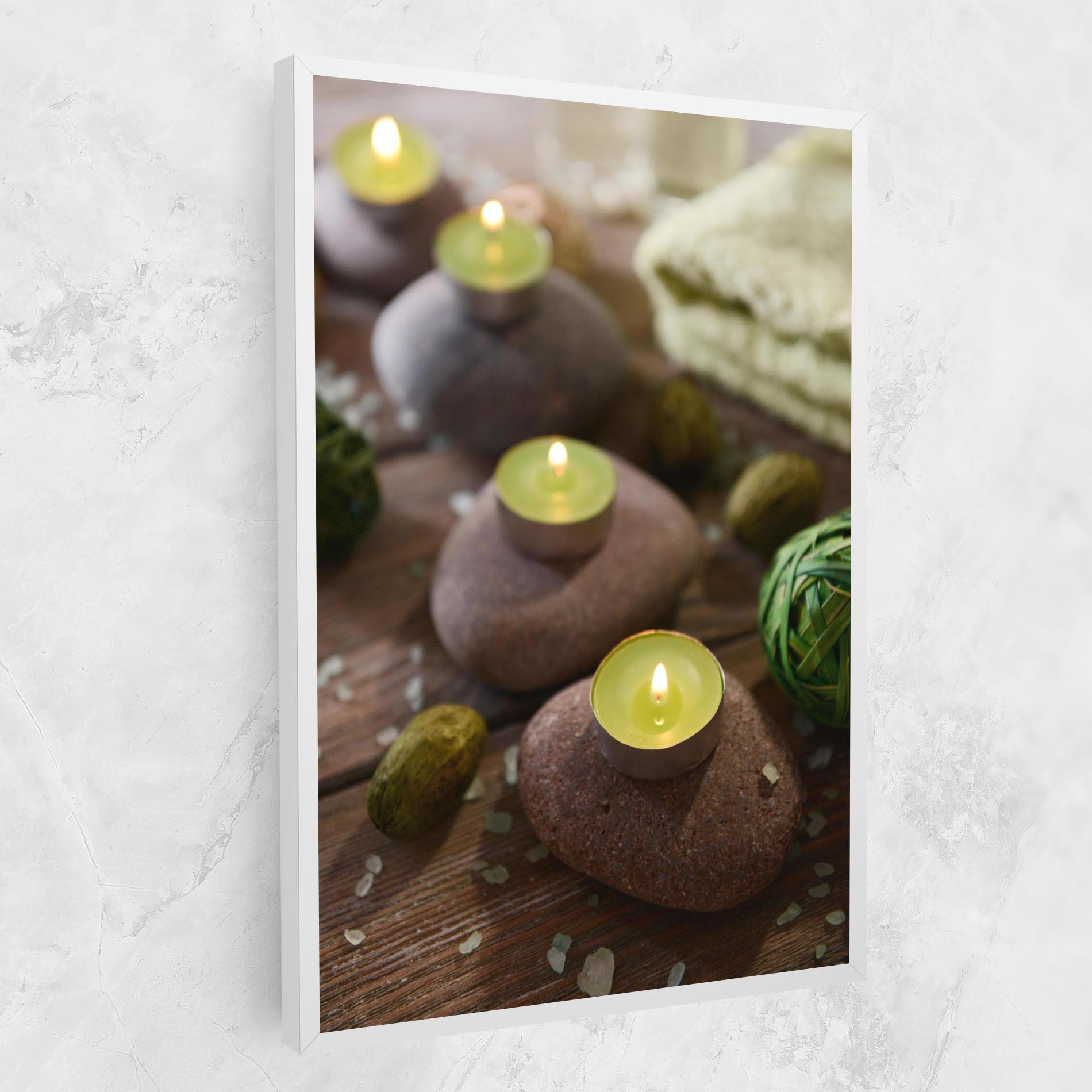 Картина на платно Green Candles Spa mockup 1