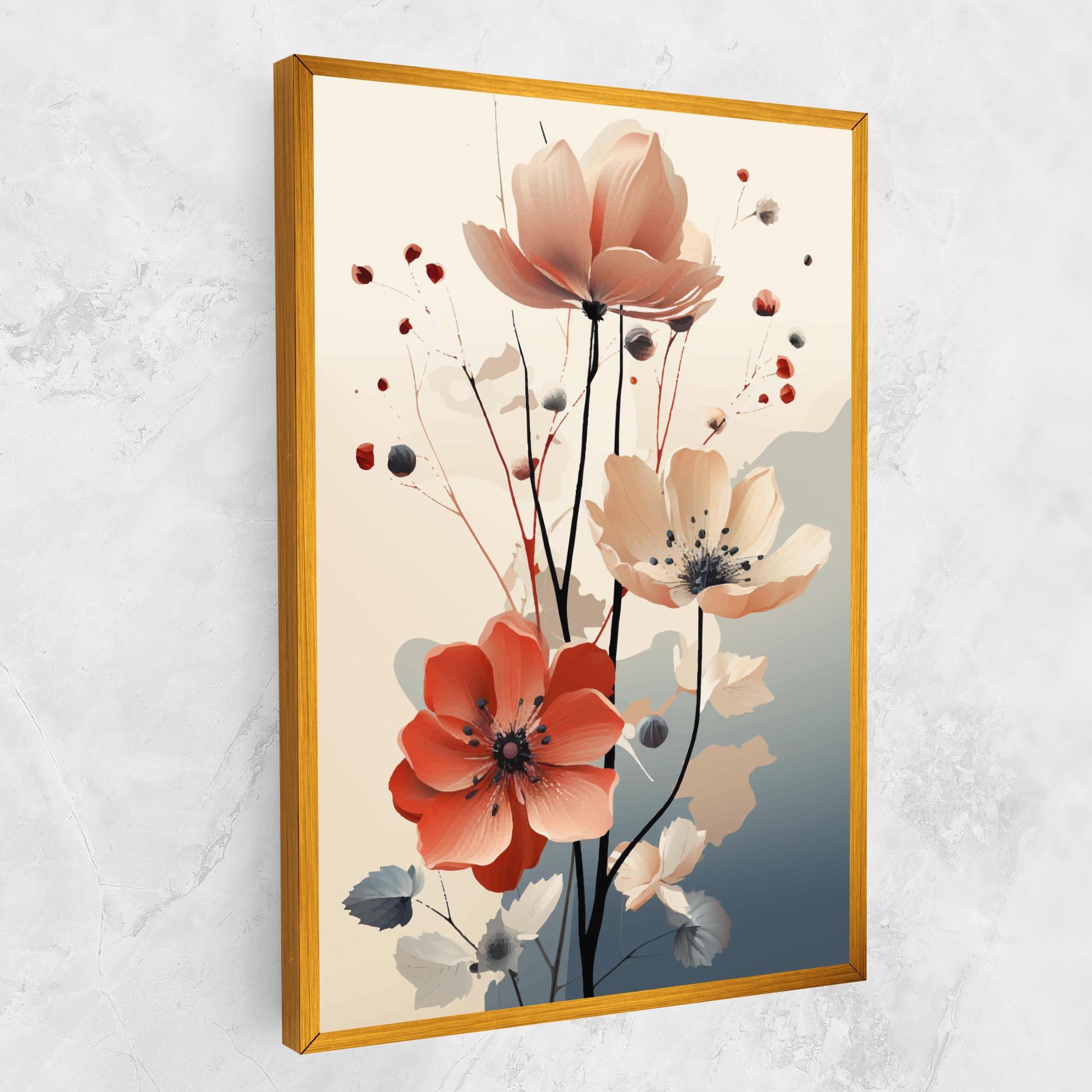Картина на платно Cream Flower Nature mockup 1