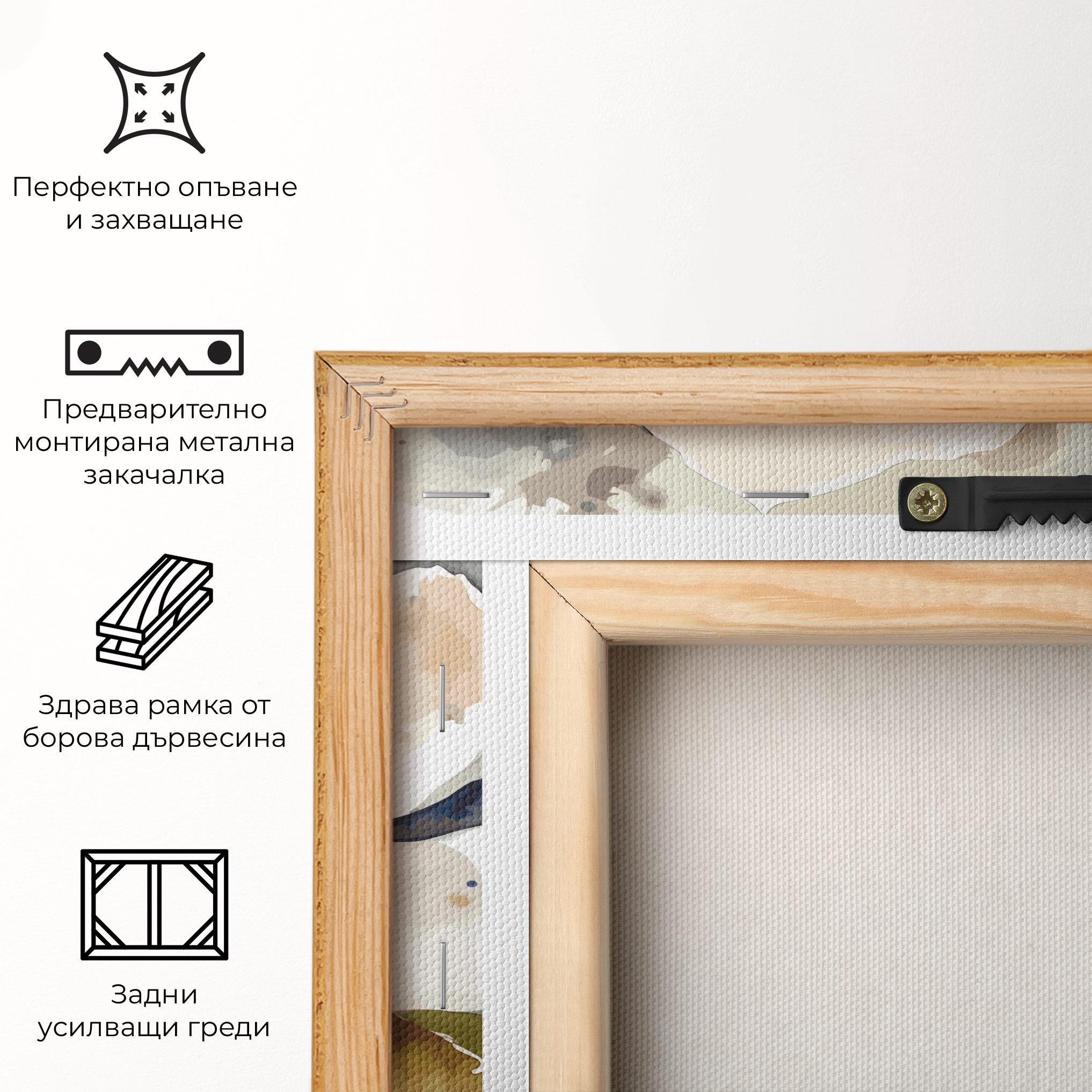 Картина на платно Cream Nature Flower mockup 5