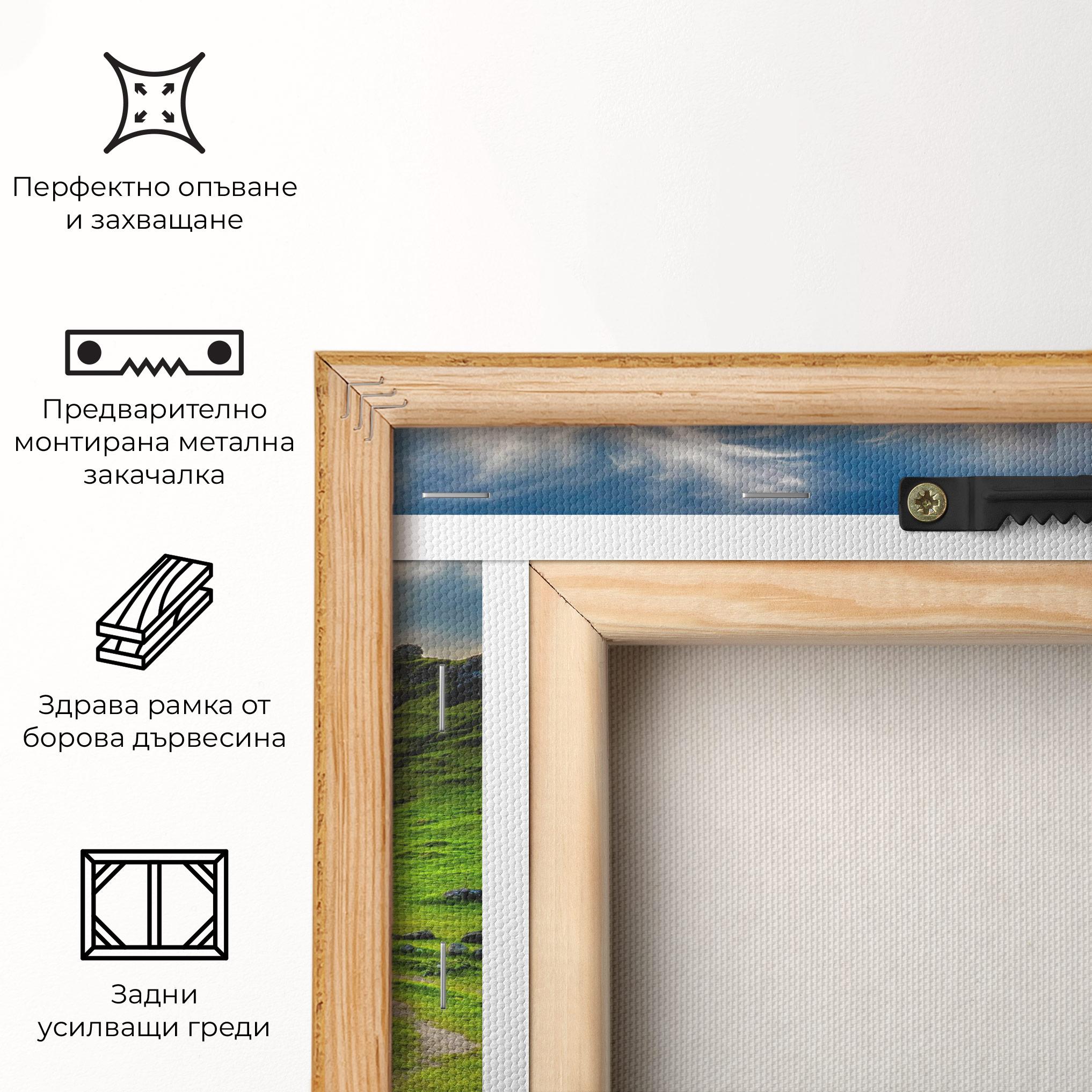 Картина на платно Green Circle Nature mockup 5