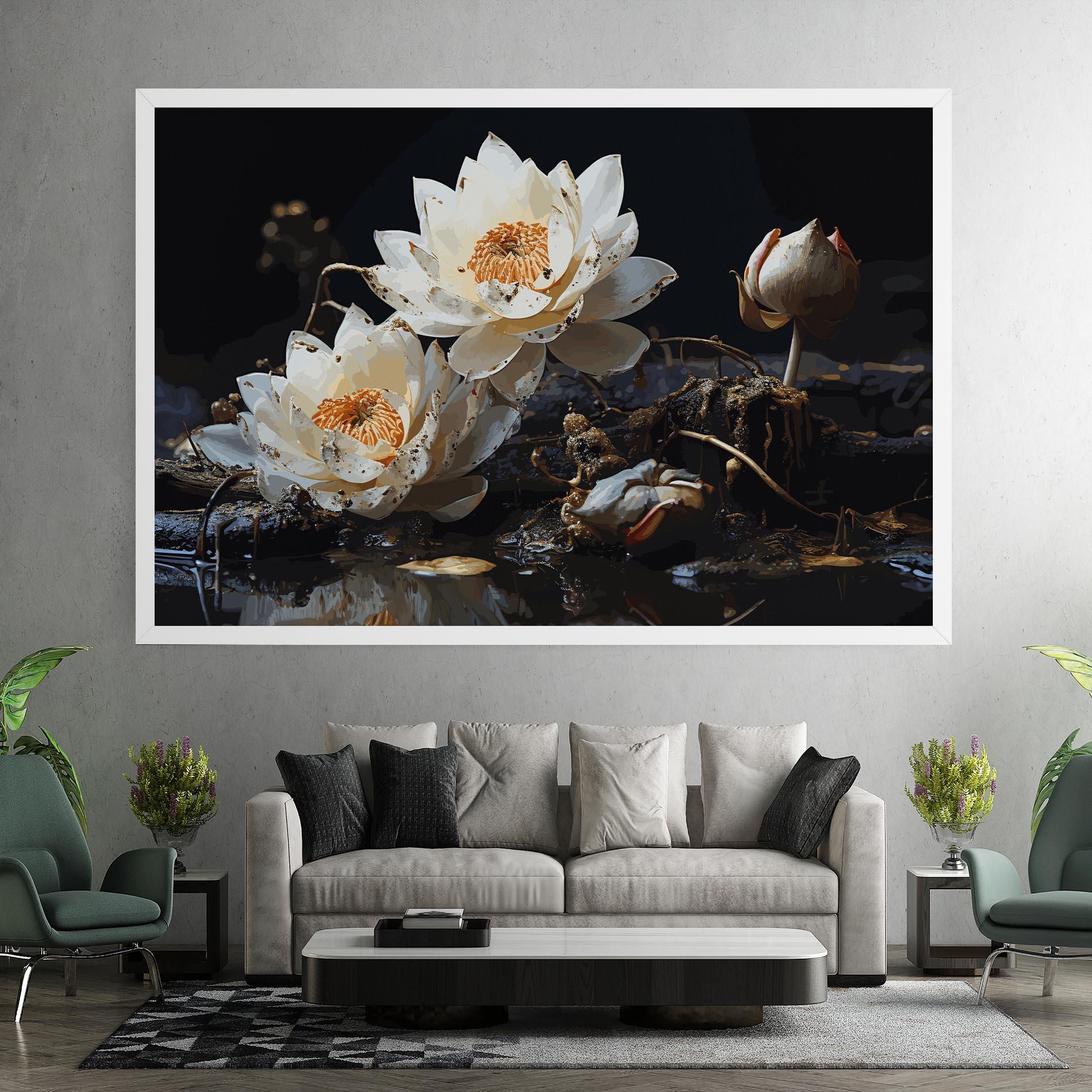 Картина на платно Beautiful White Nature mockup 7