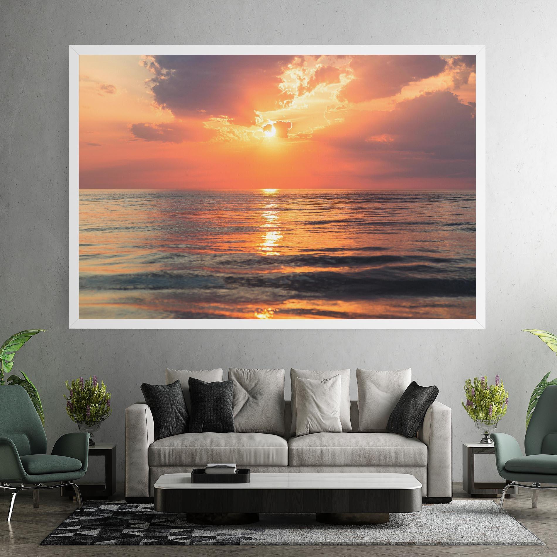 Картина на платно Orange Sunrise Cloud mockup 7