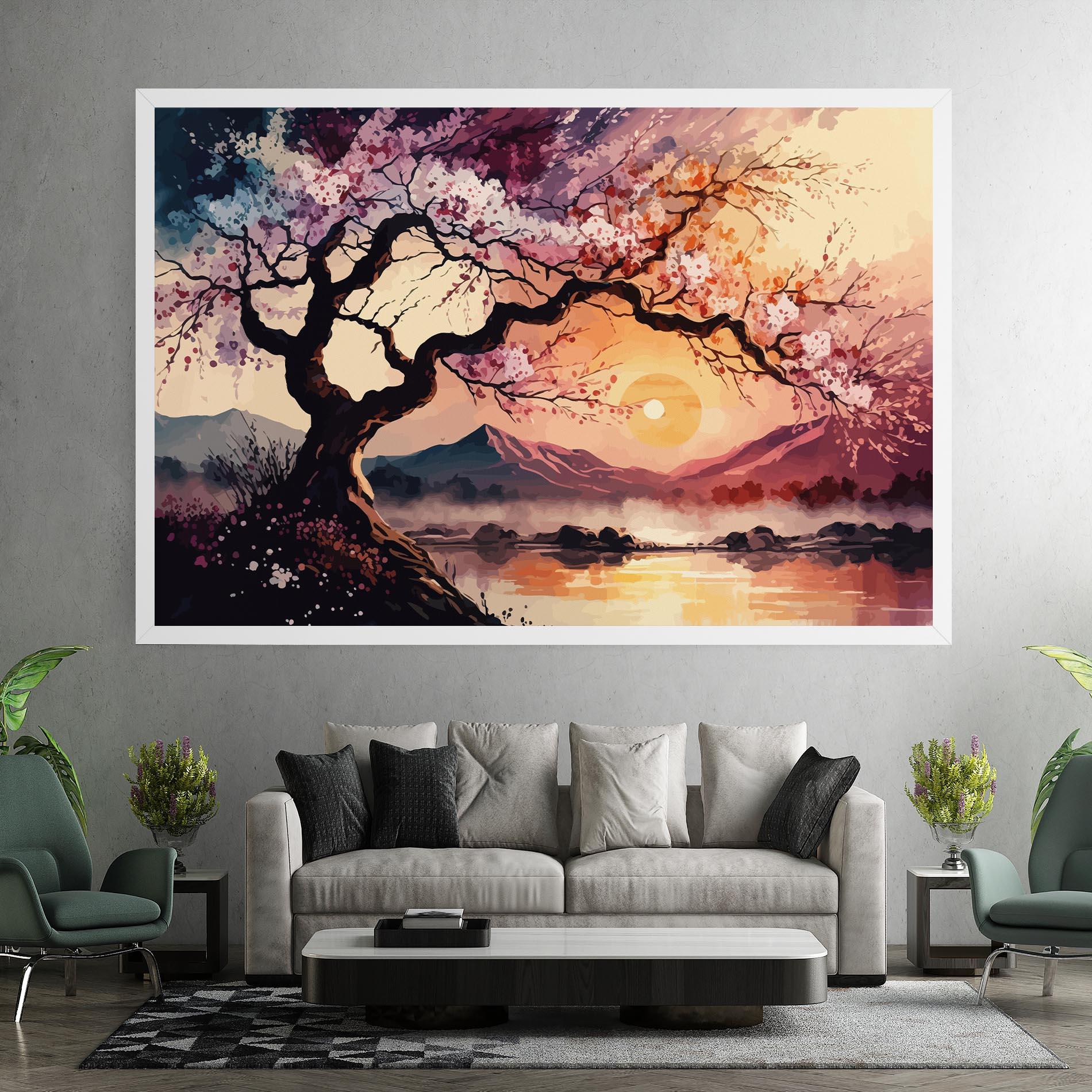 Картина на платно Pink Tree Nature mockup 7