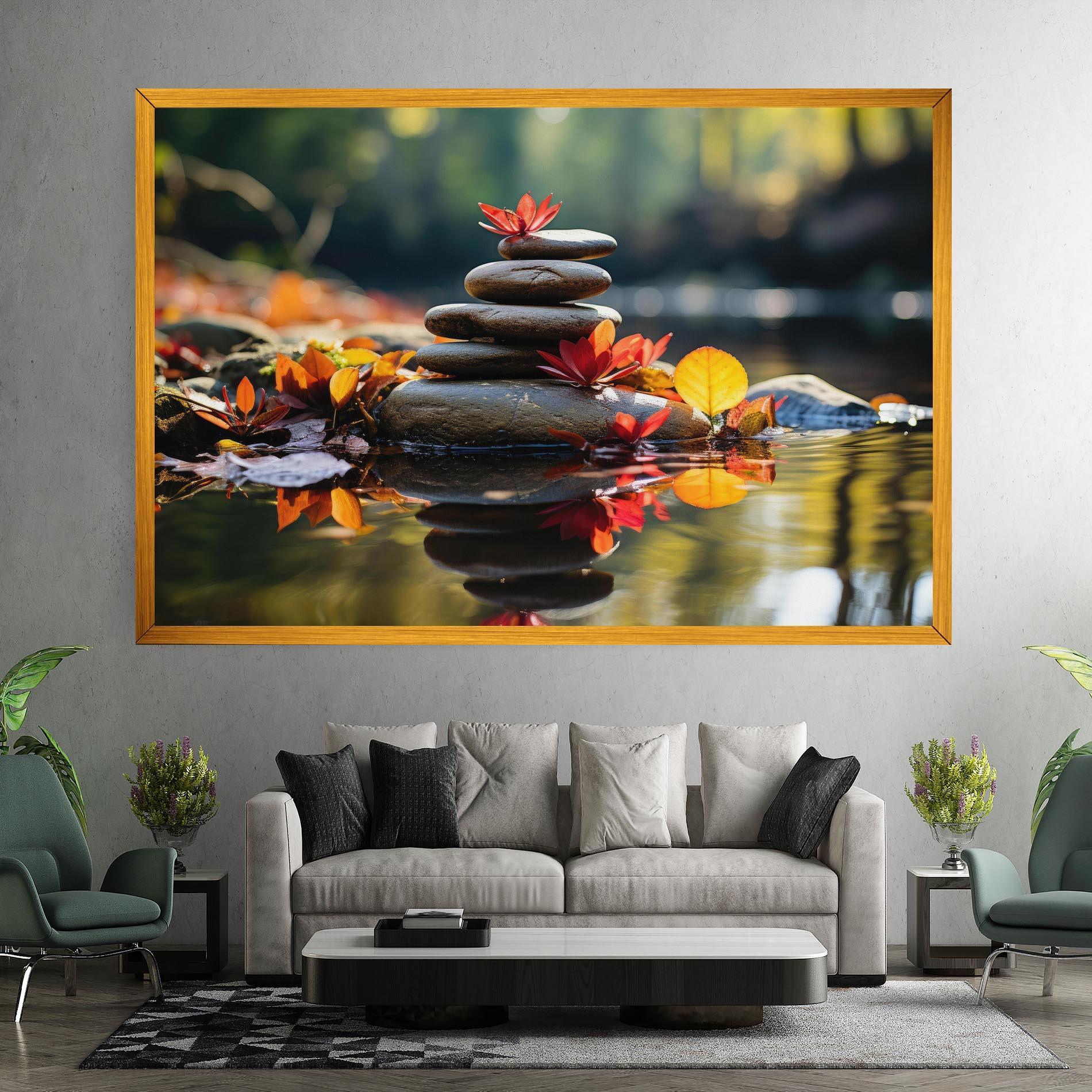 Картина на платно Autumn Stones mockup 7