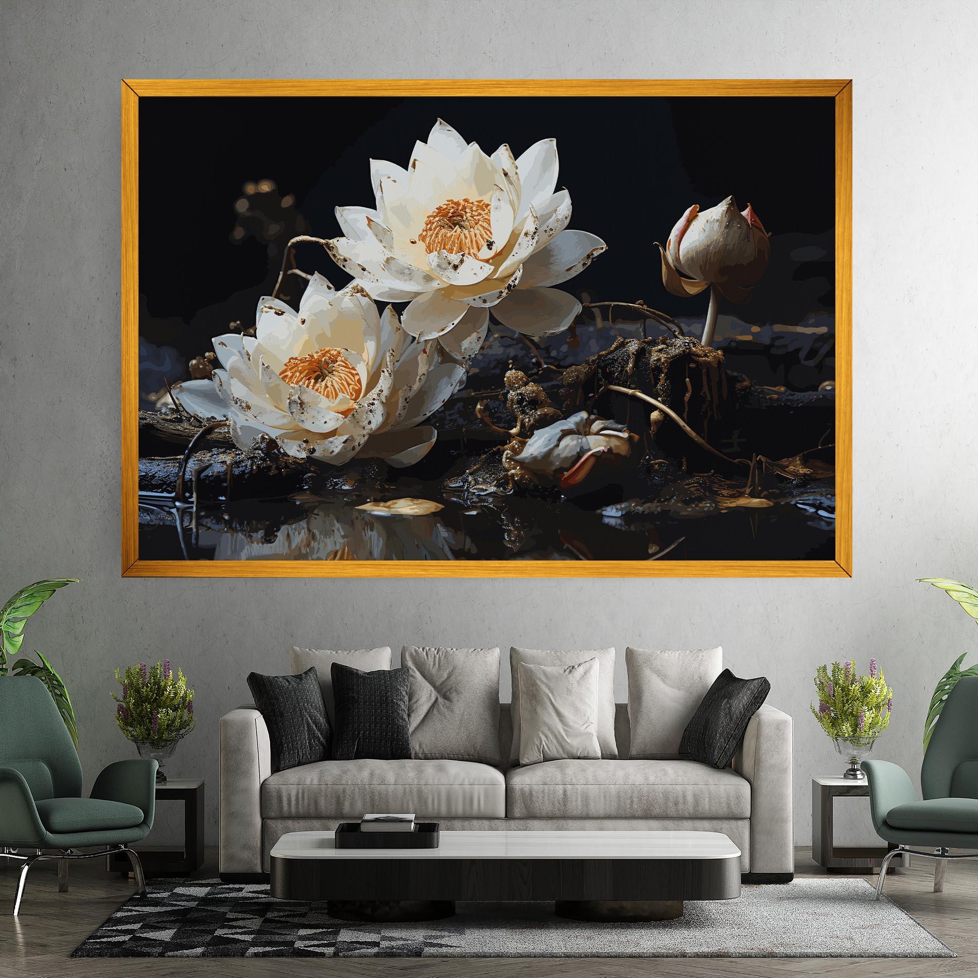 Картина на платно Beautiful White Nature mockup 7